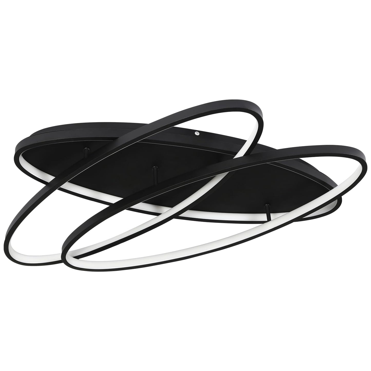 ZMH LED Deckenleuchte Wohnzimmer Deckenlampe - Modern Design 24W Schwarz Wei? Schlafzimmerlampe 3000K Warmwei? Wohnzimmerlampe 54CM Lampe Deko f¨¹r Schlafzimmer Kinderzimmer B¨¹ro Flur K¨¹che
