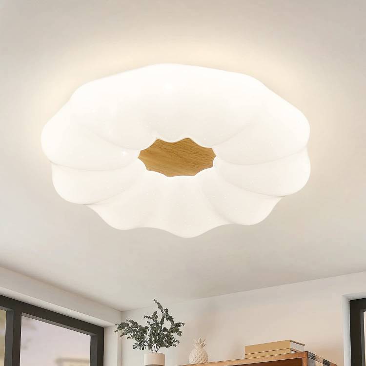 ZMH Deckenlampe LED Deckenleuchte Schlafzimmer - Rund ?28cm Schlafzimmerlampe 15W mit Sternenhimmel Design Modern Flurlampe Neturalwei? Deckenbeleuchtung f¨¹r Wohnzimmer Esszimmer Flur B¨¹ro