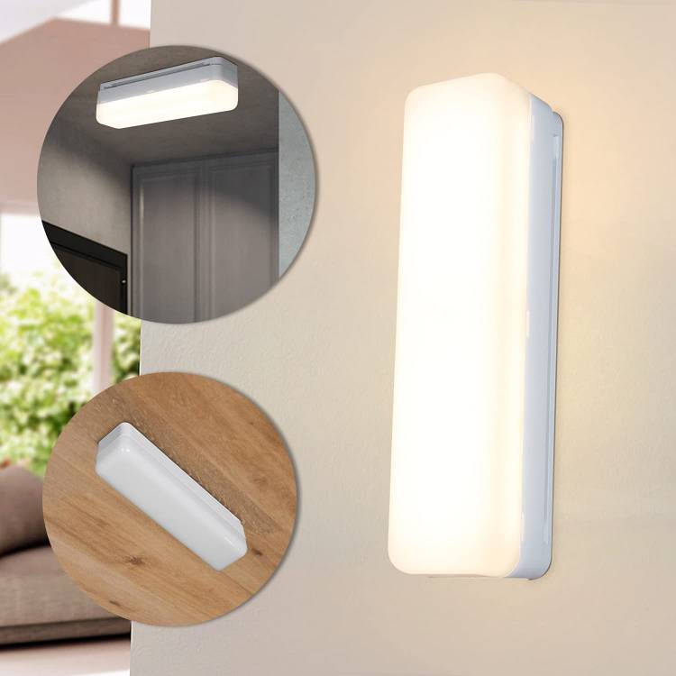 ZMH Deckenlampe LED Deckenleuchte K¨¹che - 20cm Tageslicht Decke Wei? K¨¹chenlampe Lang 13W Flurlampe Innen Kellerlampe 4000K Neutralwei? Tageslichtlampe f¨¹r Flur Keller Garage B¨¹ro Schlafzimmer
