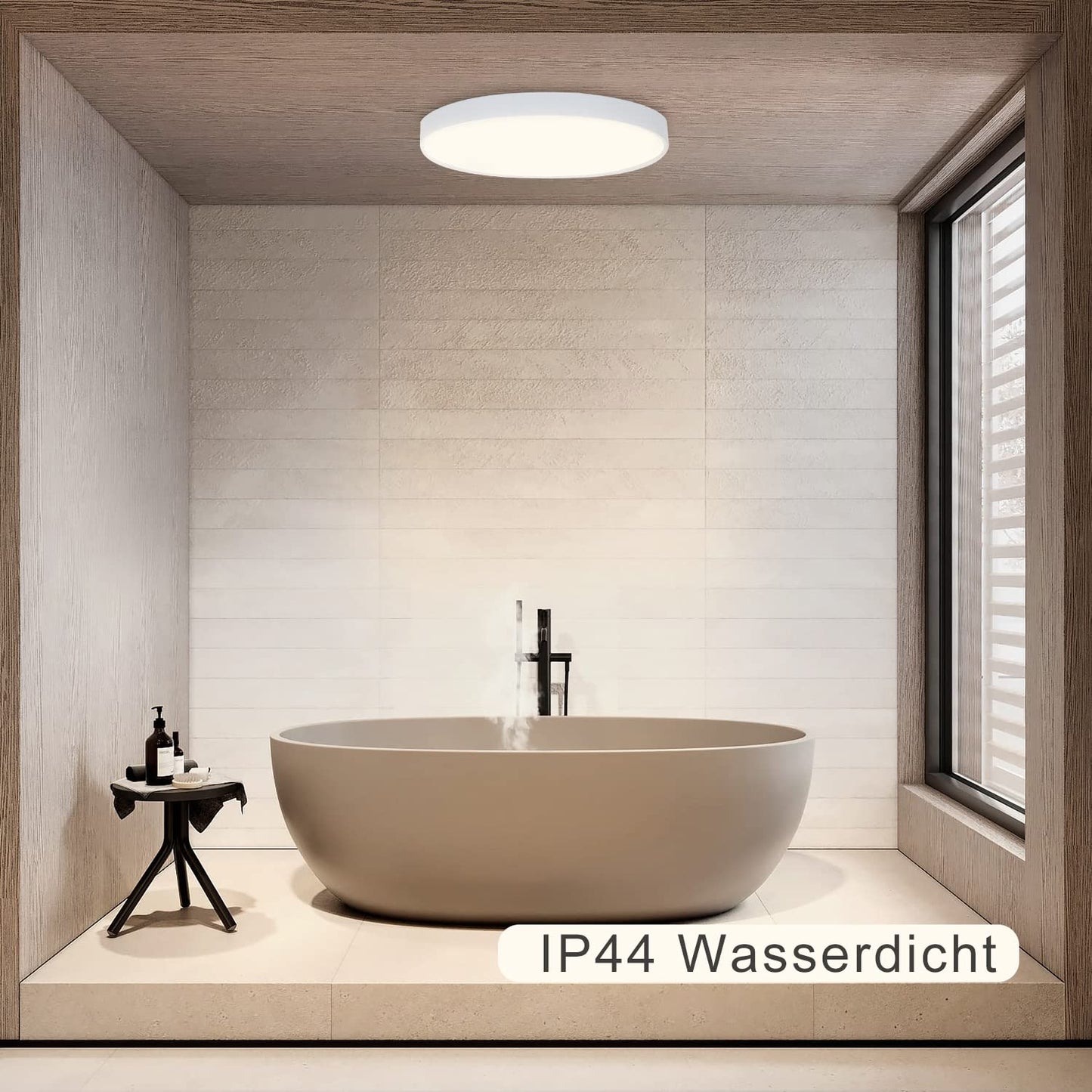 ZMH LED Deckenleuchte Flach Deckenlampe - Badezimmerlampe IP44 Wasserdicht K¨¹chenlampe Rund ?28cm Modern 17W Wei? Flurlampe f¨¹r K¨¹che Wohnzimmer Bad Schlafzimmer Flur Balkon B¨¹ro Eingang Keller