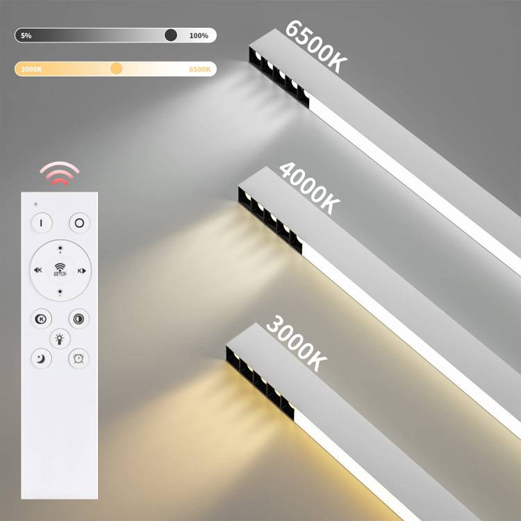 ZMH Deckenlampe LED Deckenleuchte Schlafzimmer - 30W B¨¹rolampe Decke 53CM Lang Wohnzimmerlampe Dimmbar mit Fernbedienung Schlafzimmerlampe Modern B¨¹ro Deckenbeleuchtung f¨¹r Wohnzimmer Flur