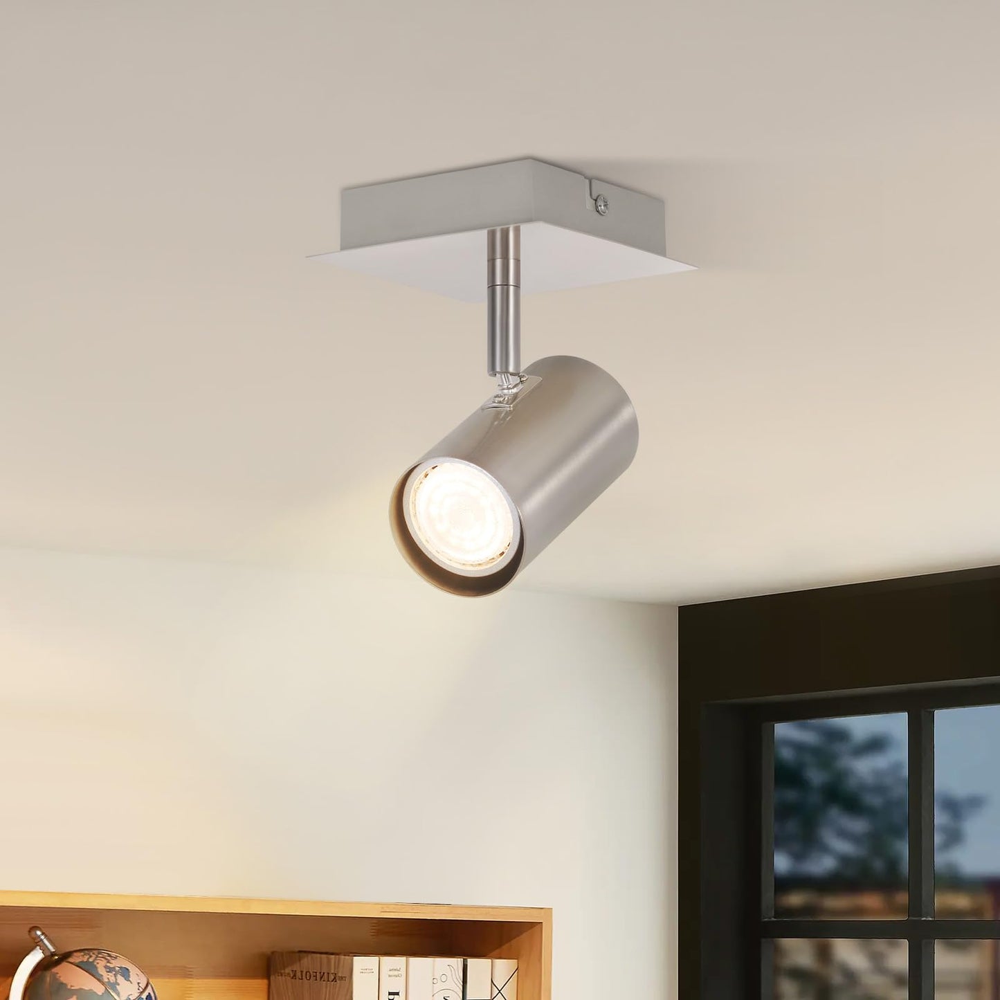 ZMH Deckenstrahler 1 Flammig Deckenleuchte GU10 - LED Deckenlampe Flur 330¡ãSchwenkbar Modern Deckenspots Innen f¨¹r Schlafzimmer Wohnzimmer Kinderzimmer K¨¹che Flur Ohne Leuchtmittel