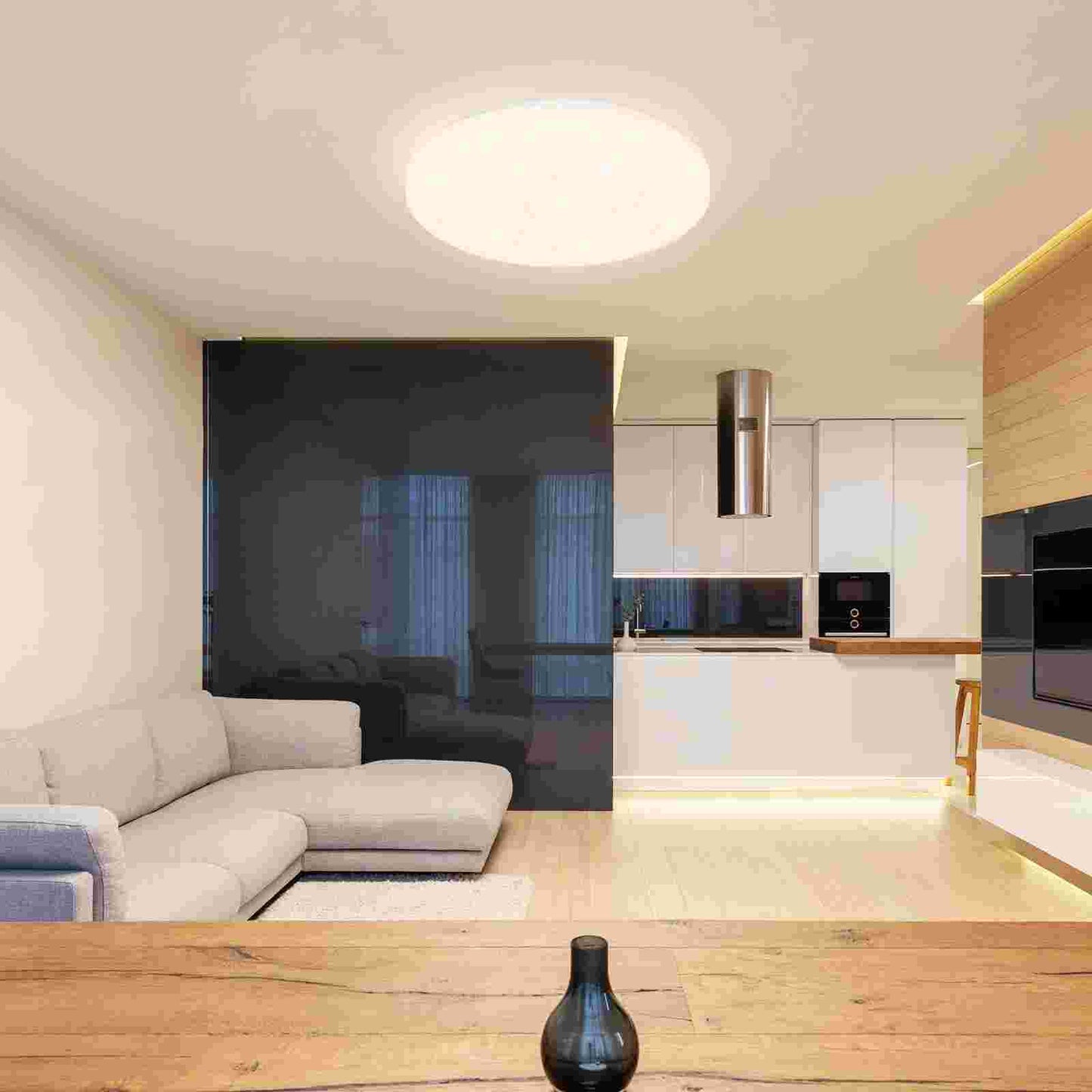 ZMH Deckenlampe LED Deckenleuchte Schlafzimmer - ?21cm Schlafzimmerlampe Sternenhimmel 15W Flurlampe Neutralwei? K¨¹chenlampe Rund Flur Deckenbeleuchtung Sternendekor f¨¹r K¨¹che Kinderzimmer Esszimmer