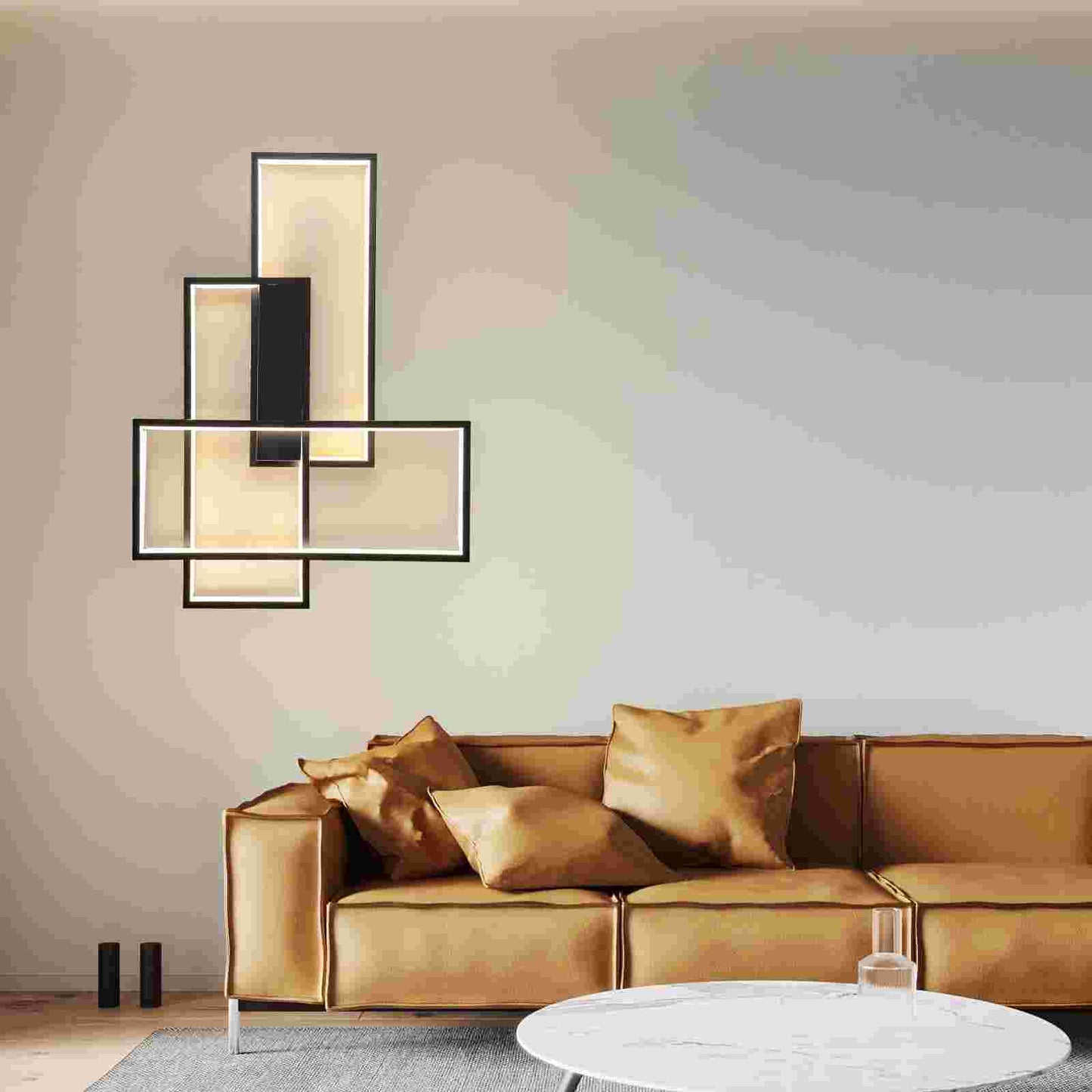 ZMH Deckenlampe LED Deckenleuchte Schlafzimmer - 65cm Wohnzimmerlampe Schwarz Schlafzimmerlampe Dimmbar mit Fernbedienung 65W Wohnzimmer Deckenbeleuchtung Modern K¨¹chenlampe Gro? f¨¹r Esszimmer K¨¹che