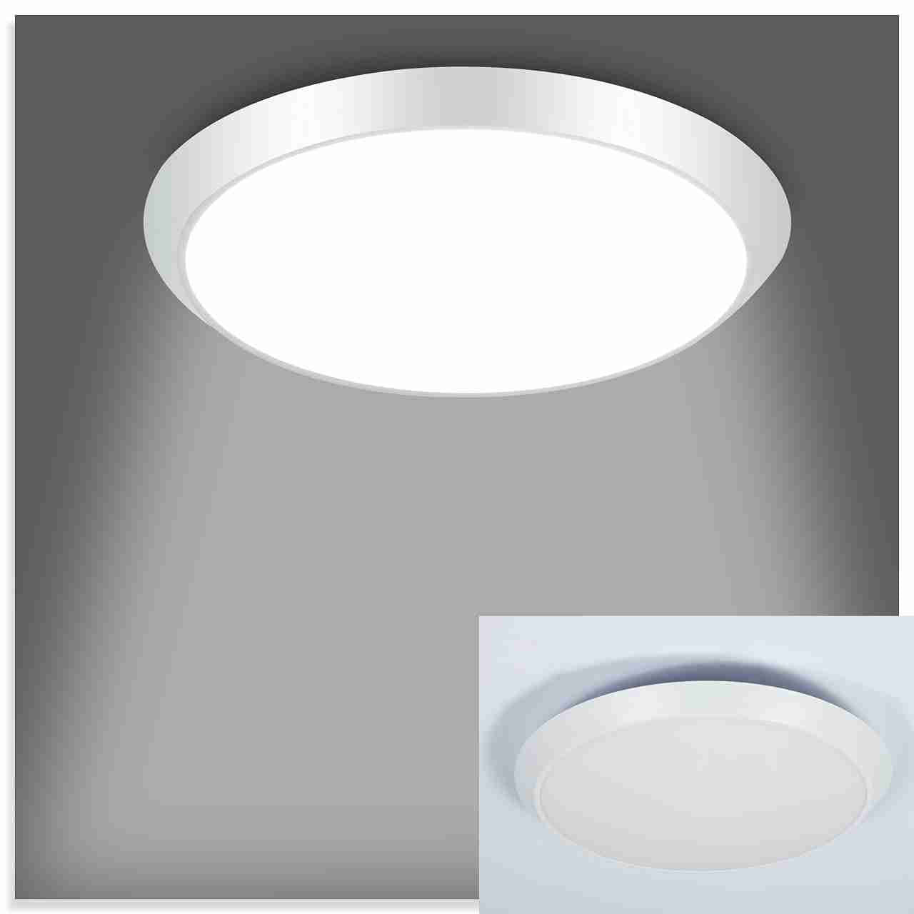 ZMH Deckenlampe LED Deckenleuchte mit Bewegungsmelder - 15W IP44 Wasserdicht Flurlampe Decke Modern Sensor ?30CM Deckenbeleuchtung 4000K f¨¹r Bad Flur Garage Treppenhaus Werkstatt Keller Balkon