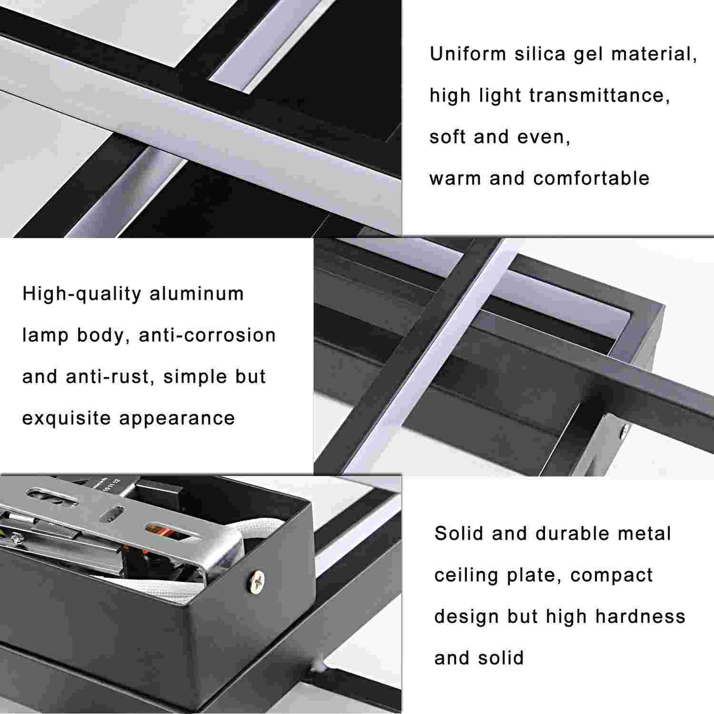 ZMH Deckenlampe LED Deckenleuchte Wohnzimmer - 67cm Wohnzimmerlampe Schwarz Schlafzimmerlampe Modern 35W Schlafzimmer Deckenbeleuchtung Warmwei? K¨¹chenlampe Gro? Flurlampe f¨¹r K¨¹che Flur Esszimmer