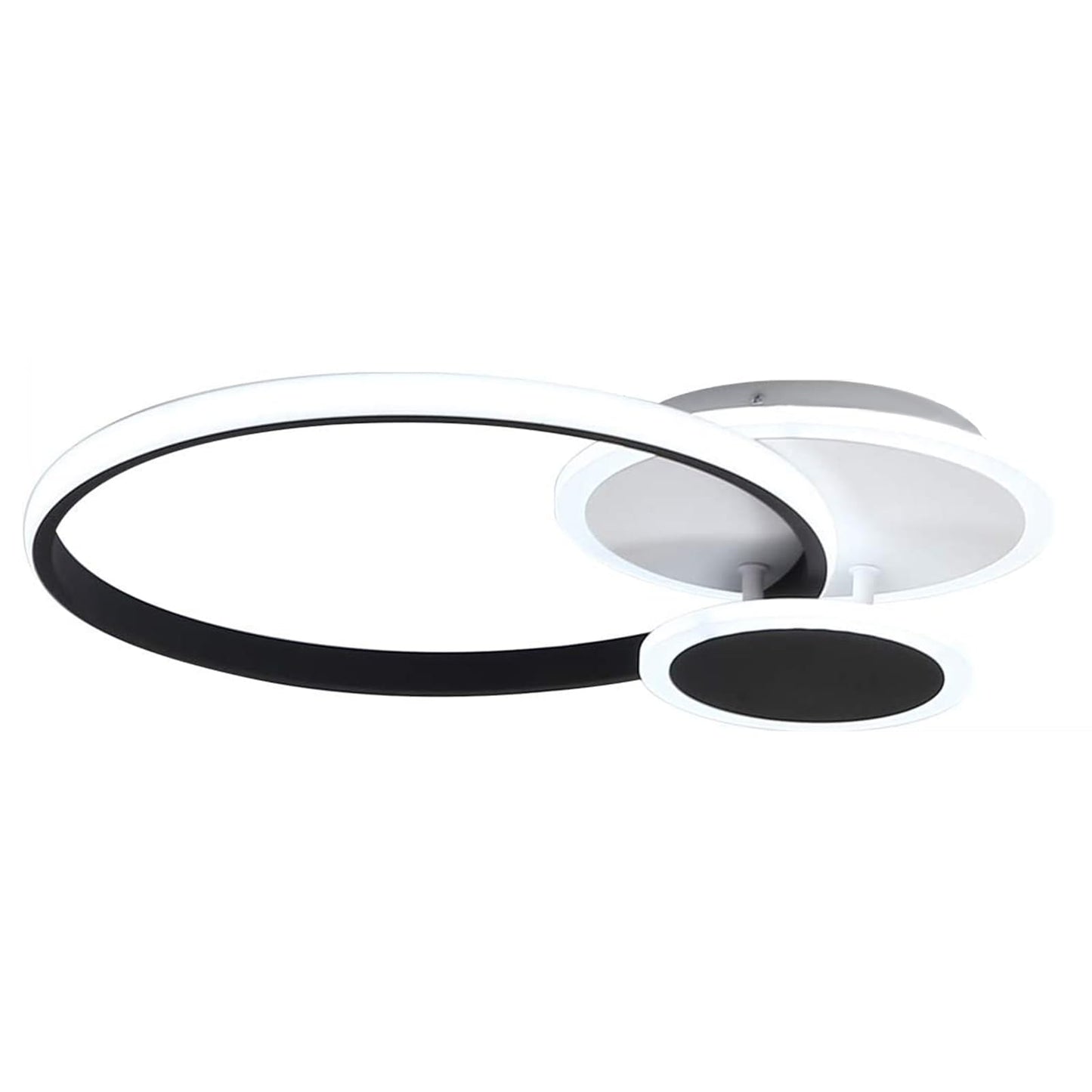 ZMH Deckenlampe LED Deckenleuchte Wohnzimmer - Dimmbar Wohnzimmerlampe 45CM Schwarz mit Fernbedienung 46W Schlafzimmerlampe Modern Design in Wei? f¨¹r Schlafzimmer B¨¹ro K¨¹che Esszimmer
