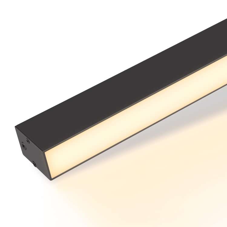 ZMH Deckenlampe LED Deckenleuchte Dimmbar - 44W Wohnzimmer Schwarz Modern B¨¹ro Deckenbeleuchtung 80CM Lang Wohnzimmerlampe mit Fernbedienung B¨¹rolampe Decke f¨¹r K¨¹che Flur Schlafzimmer
