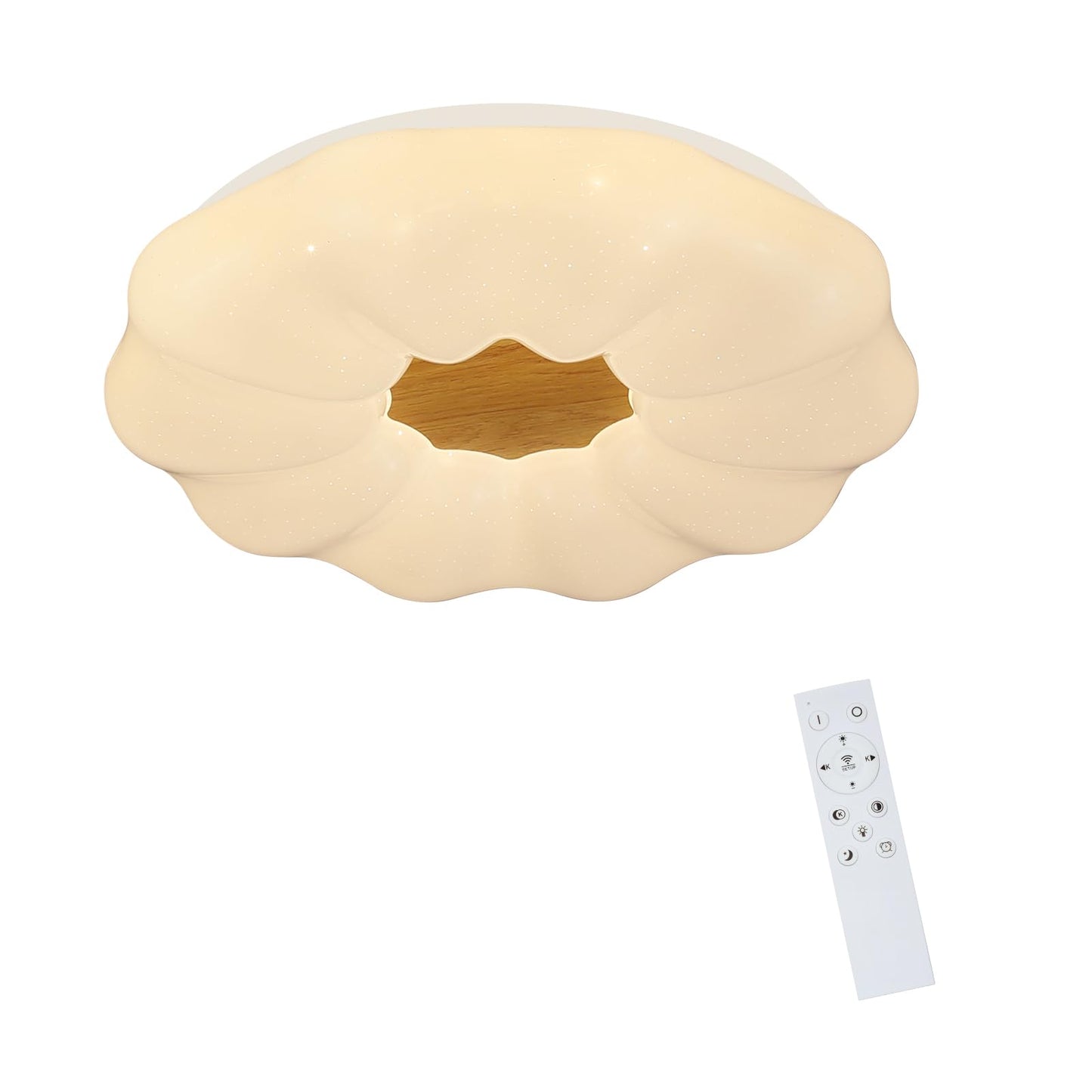 ZMH Deckenlampe LED Deckenleuchte Dimmbar - 22W Kinderzimmerlampe 40CM Rund Schlafzimmerlampe mit Fernbedienung Kinderzimmer Modern Sternenhimmel Design f¨¹r Schlafzimmer Esszimmer Flur Treppenhaus