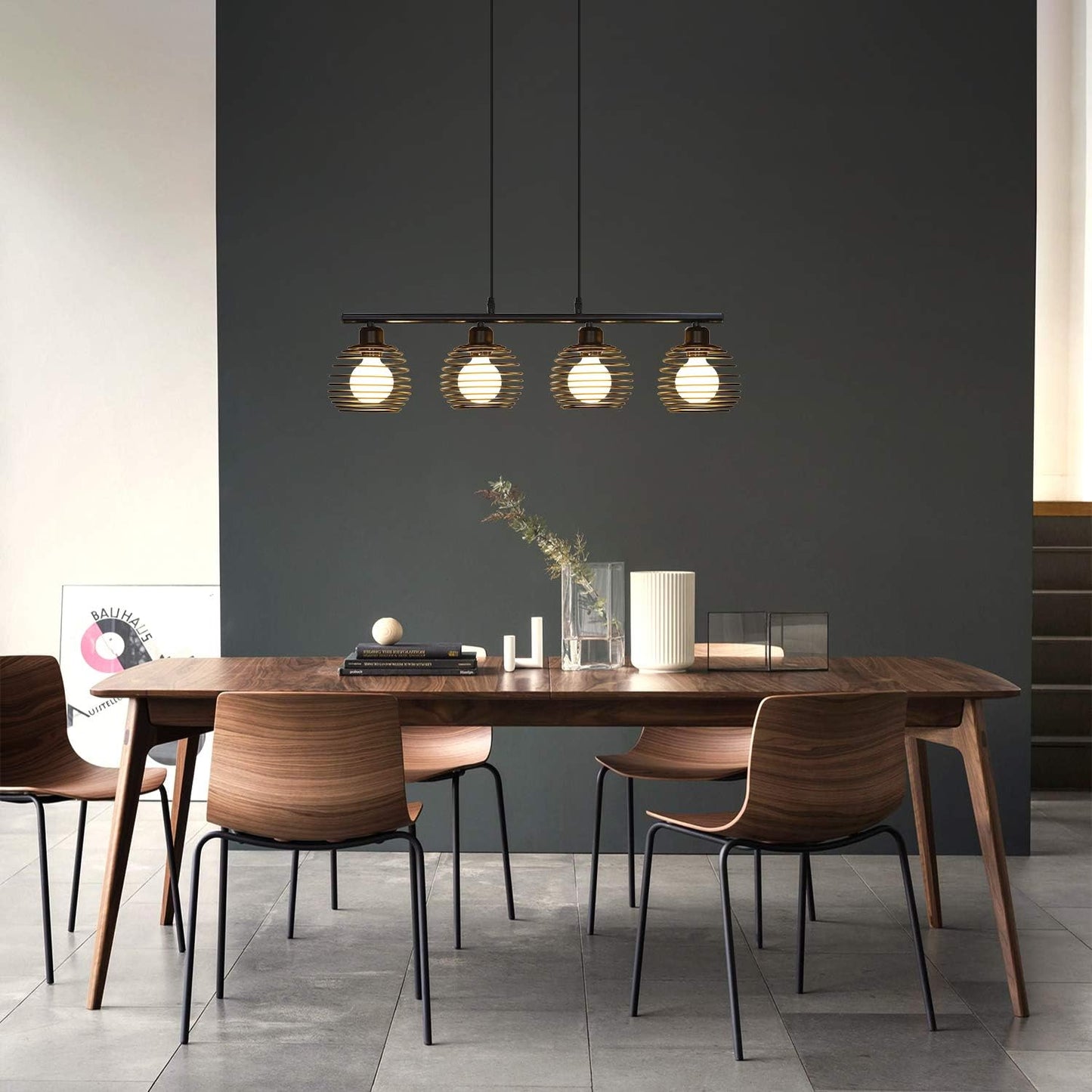 ZMH Pendelleuchte Esstisch H?ngelampe Vintage: Schwarz Esstischlampe E27 Esszimmerlampe Retro K¨¹che Industrial H?ngeleuchte aus Metall Pendellampe f¨¹r Esszimmer Wohnzimmer Arbeitszimmer B¨¹ro