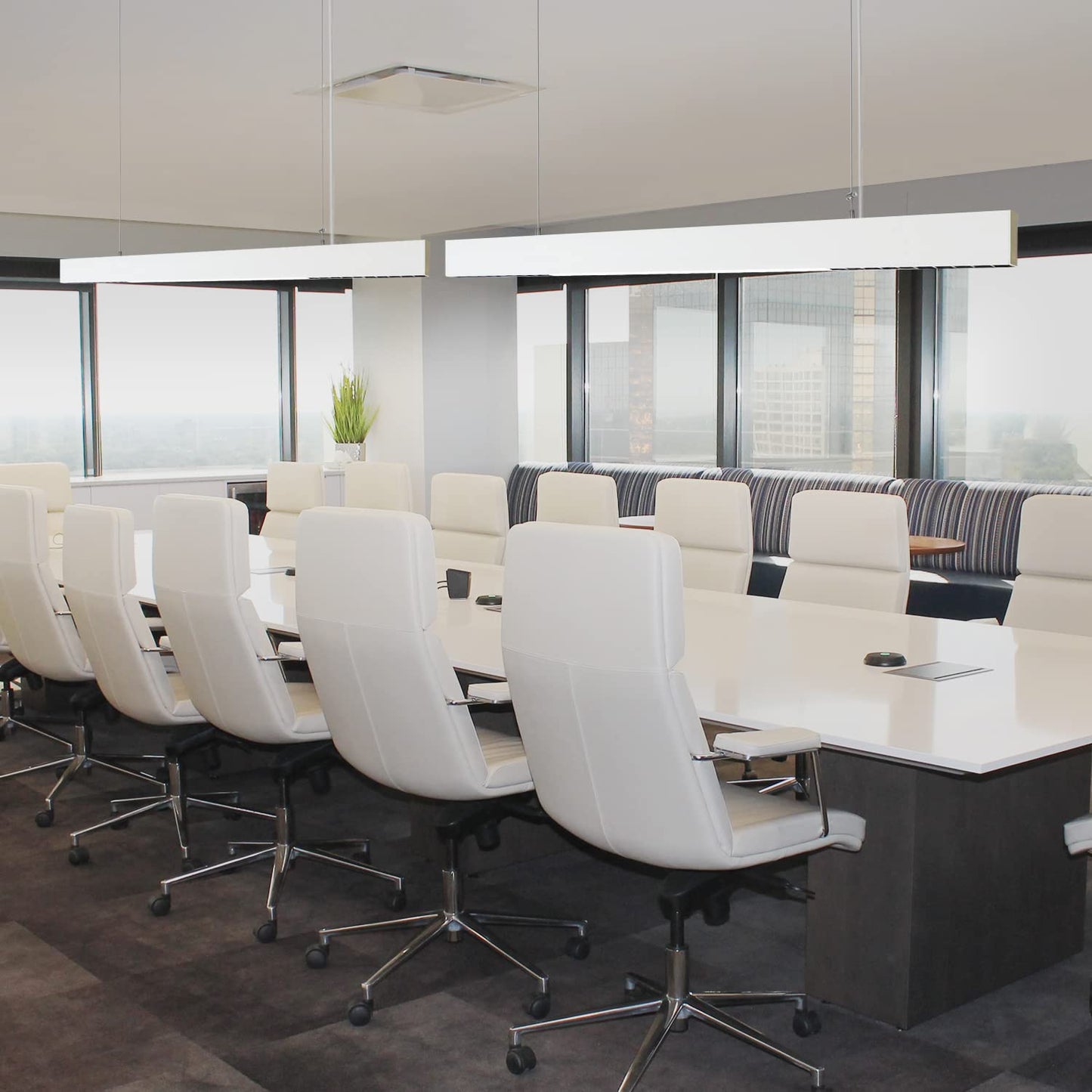 ZMH LED Pendelleuchte Esstisch H?ngelampe Dimmbar - 32W Modern H?ngeleuchte 107CM H?henverstellbar mit Fernbedienung Esstischlampe H?ngend Lang Linear Design f¨¹r Esszimmer Wohnzimmer B¨¹ro