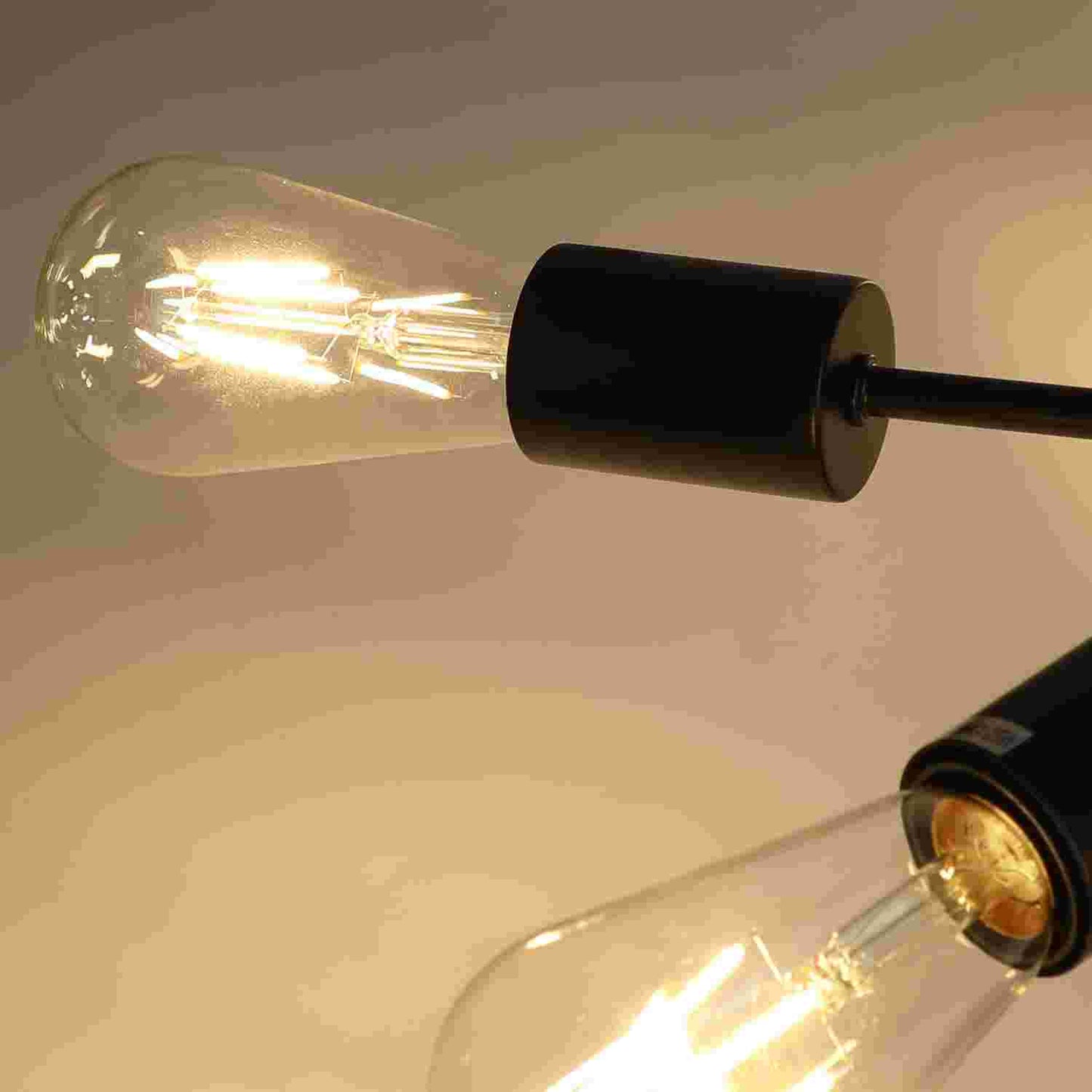 ZMH Deckenlampe Vintage Deckenleuchte Retro 6 Flammig Wohnzimmerlampe Industrie E27 Kronleuchter Schwarz Schlafzimmerlampe Industriellampe Esstischlampe Rustikal Stil (ohne Leuchtmittel)
