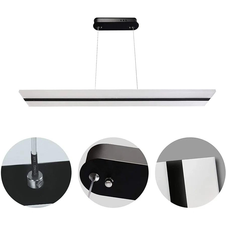ZMH LED Pendelleuchte Esstisch H?ngeleuchte - Modern Esstischlampe Dimmbar mit Fernbedienung H?ngelampe Acryl Panel Pendellampe Esszimmer K¨¹chenlampe H?ngend f¨¹r B¨¹ro K¨¹che Wohnzimmer Restaurant