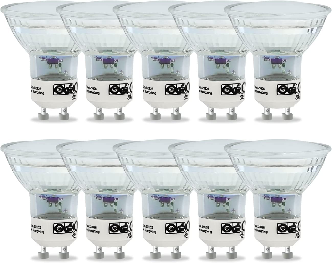 ZMH 10ER GU10 LED Leuchtmittel Warmwei? Lampe 3W 240LM Gl¨¹hlampe PAR16 Gl¨¹hbirne Einbaustrahler Abstrahlwinkel 120 ¡ã 3000K K¨¹chenlampe f¨¹r Deckenstrahler Deckenspot Wandspot Wohnzimmer