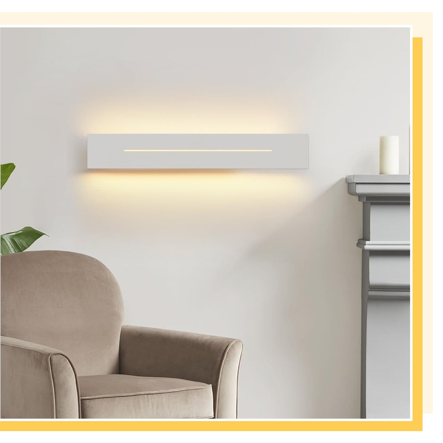 ZMH Wandleuchte Innen Wandlampe LED- 30CM Modern Flurlampe Wohnzimmerlampe Warmwei? Schlafzimmer Treppenhauslampe Wei? 8W Wandbeleuchtung f¨¹r Flur Treppenhaus Wohnzimmer Schlafzimmer