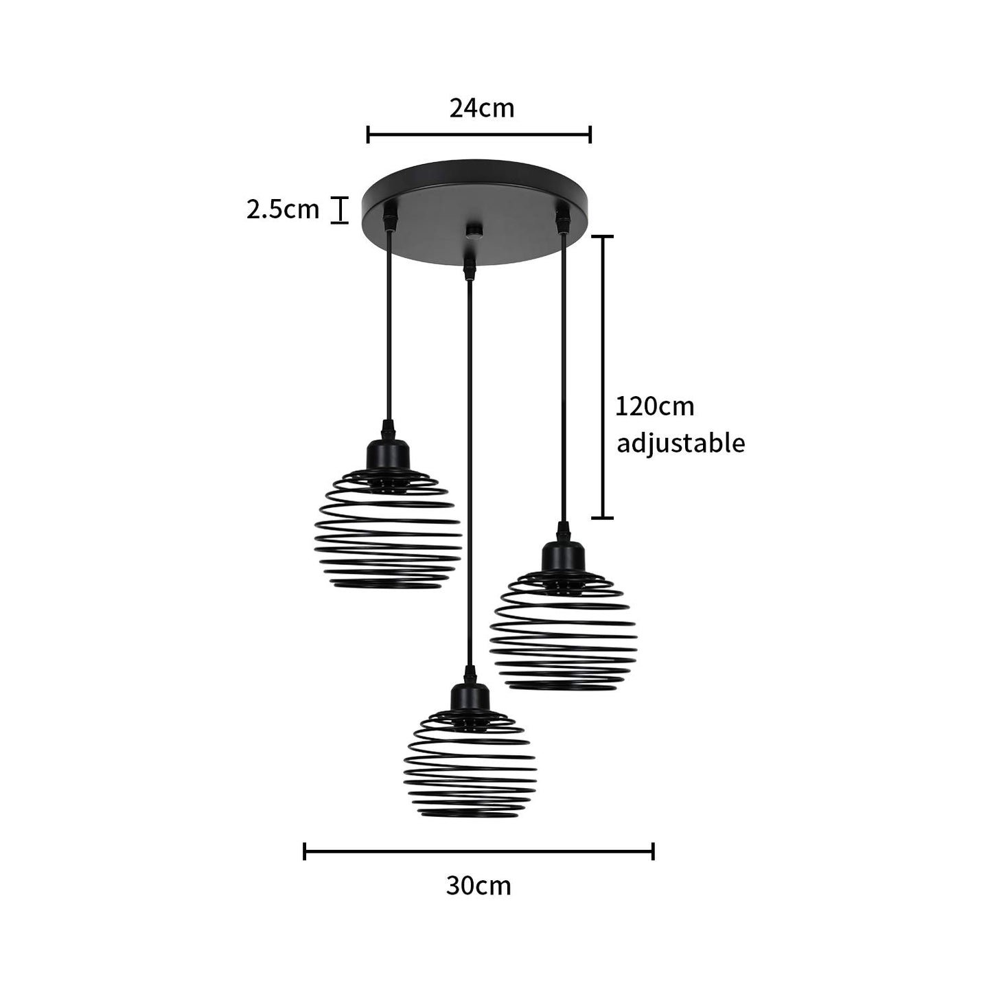 ZMH Pendelleuchte Esstisch H?ngelampe Vintage: Schwarz Esstischlampe E27 Esszimmerlampe Retro K¨¹che Industrial H?ngeleuchte Metall Pendellampe f¨¹r Esszimmer Wohnzimmer Arbeitszimmer B¨¹ro Restaurant