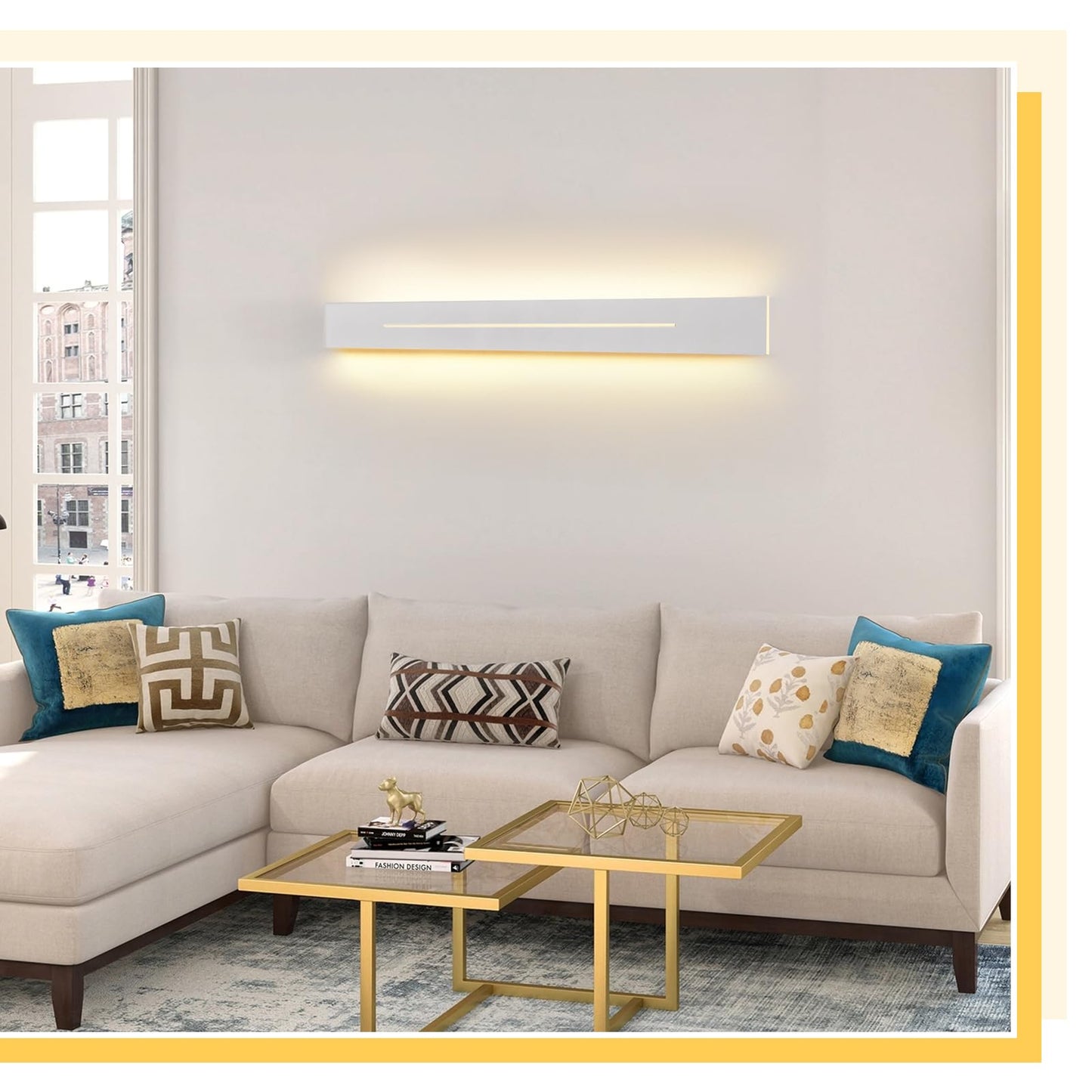 ZMH Wandlampe led Wandleuchte innen - 60CM Up Down Wohnzimmerlampe Flur 3000K Warmwei? Modern 31W Flurlampe Wei? Bettlampe Wandbeleuchtung f¡§1r Treppenhaus Wohnzimmer Schlafzimmer Kinderzimmer