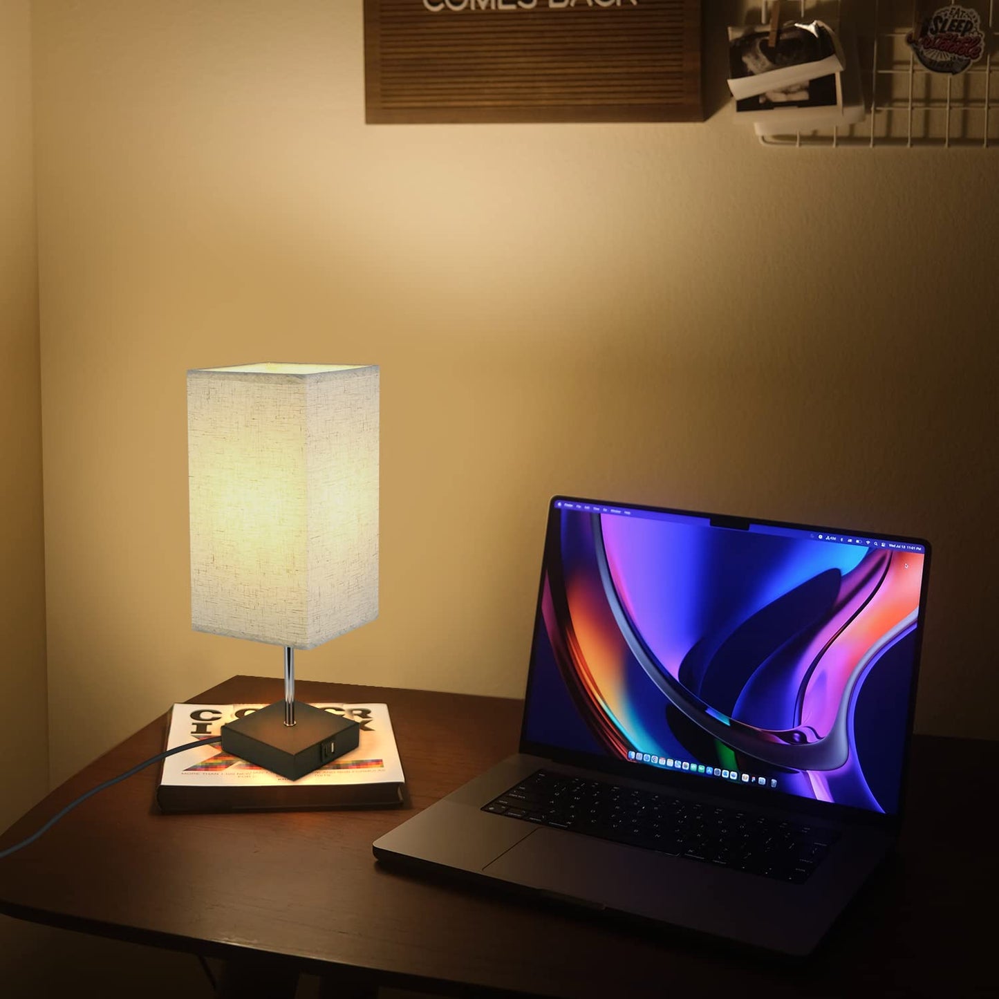 ZMH Tischlampe Touch Nachttischlampe USB - Schwarz Tischleuchte E27 Aufladbar Vintage Nachtlicht mit Ladefunktion Dimmbar f¨¹r Deko Schlafzimmer, Nachttisch, Geschenk, Esszimmer