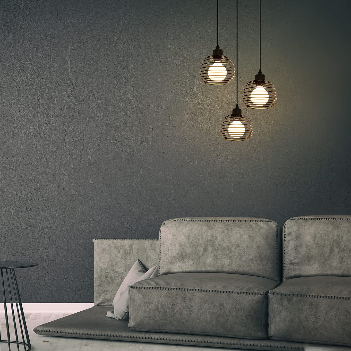 ZMH Pendelleuchte Esstisch H?ngelampe Vintage: Schwarz Esstischlampe E27 Esszimmerlampe Retro K¨¹che Industrial H?ngeleuchte Metall Pendellampe f¨¹r Esszimmer Wohnzimmer Arbeitszimmer B¨¹ro Restaurant