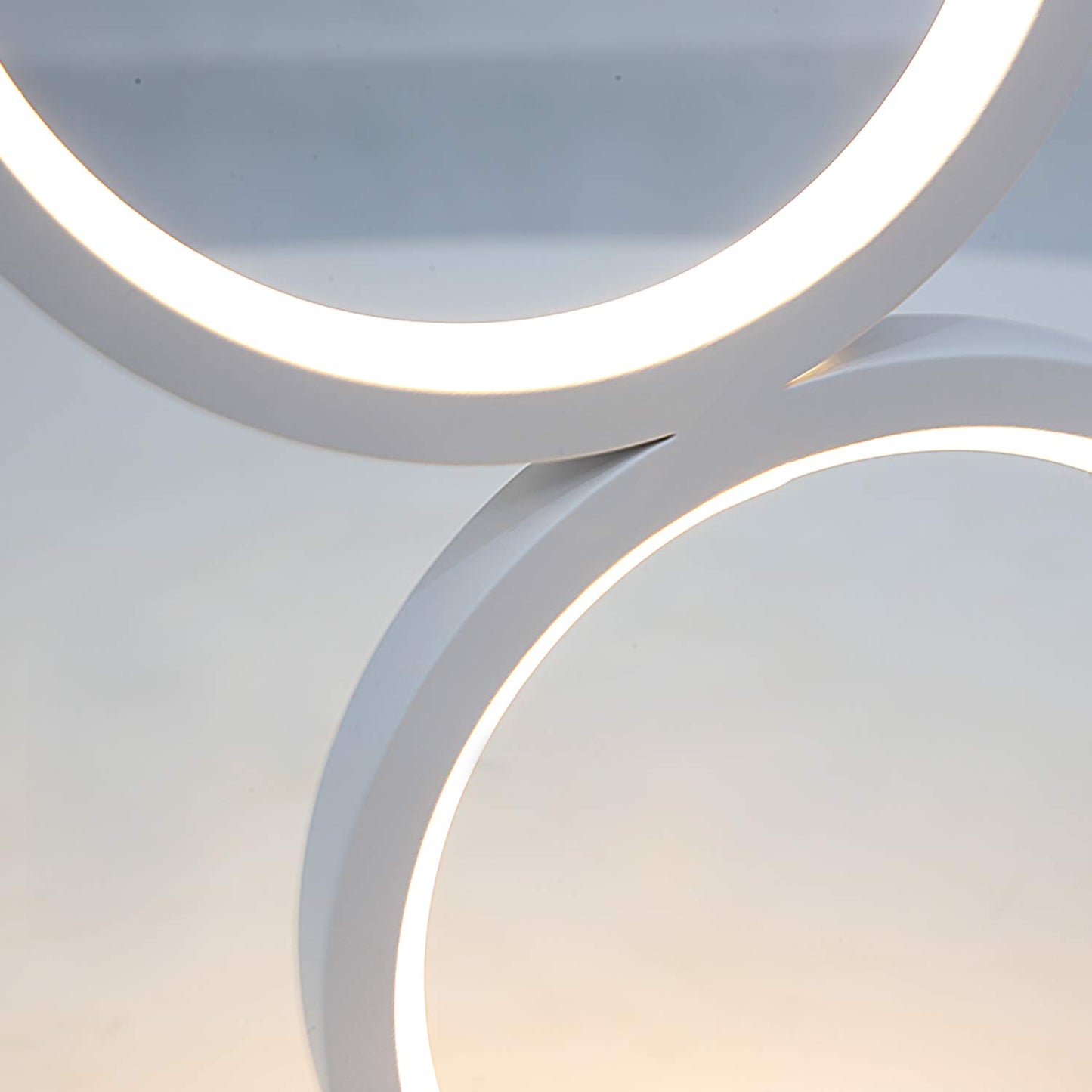 ZMH 2¡Á LED Tischlampe Dimmar Modern Nachttischlampe Wei? Schreibtischlampe in Ringform aus Aluminium, 12W Deko Nachtlampe f¨¹r Schlafzimmer Wohnzimmer Arbeitszimmer B¨¹ro