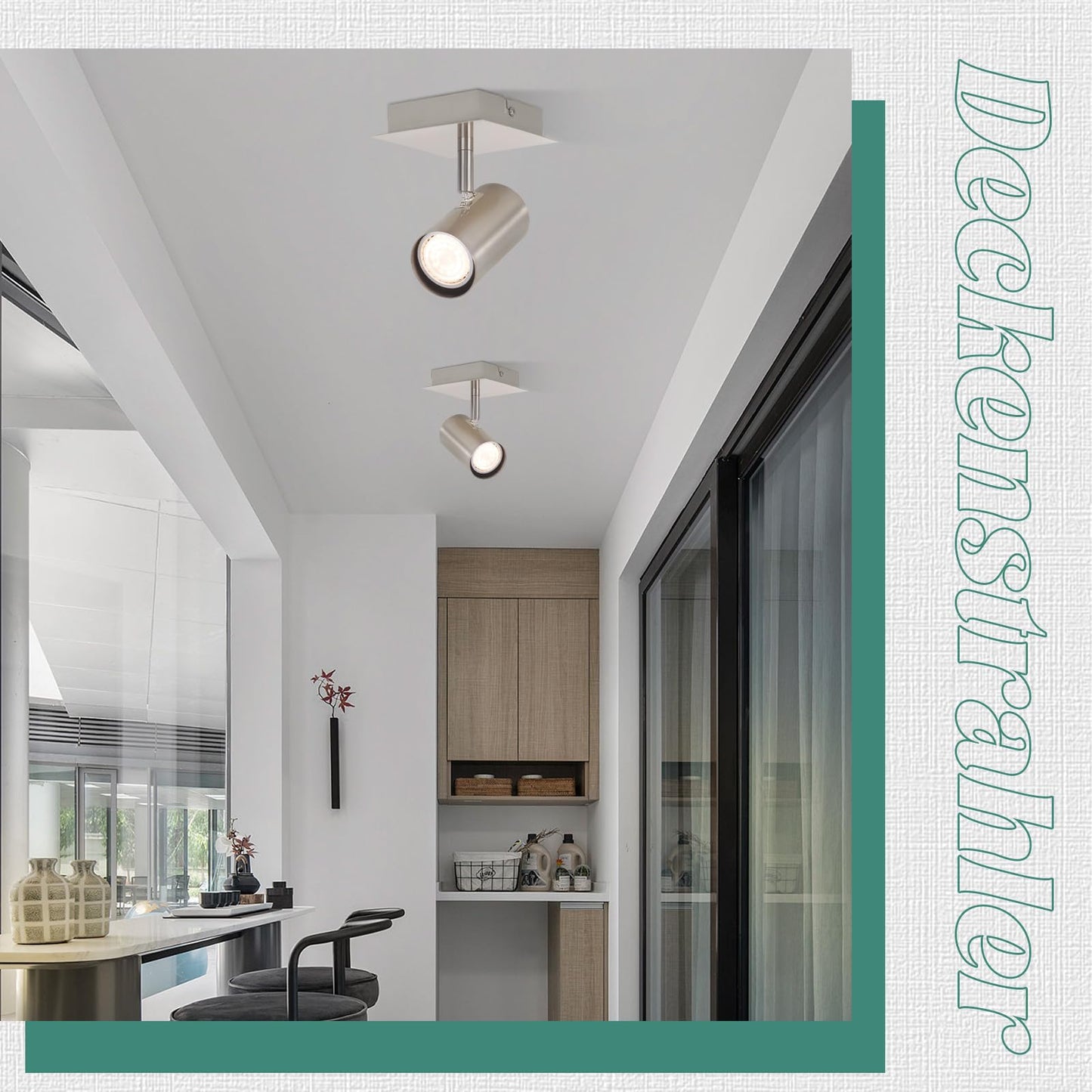 ZMH Deckenstrahler 1 Flammig Deckenleuchte GU10 - LED Deckenlampe Flur 330¡ãSchwenkbar Modern Deckenspots Innen f¨¹r Schlafzimmer Wohnzimmer Kinderzimmer K¨¹che Flur Ohne Leuchtmittel