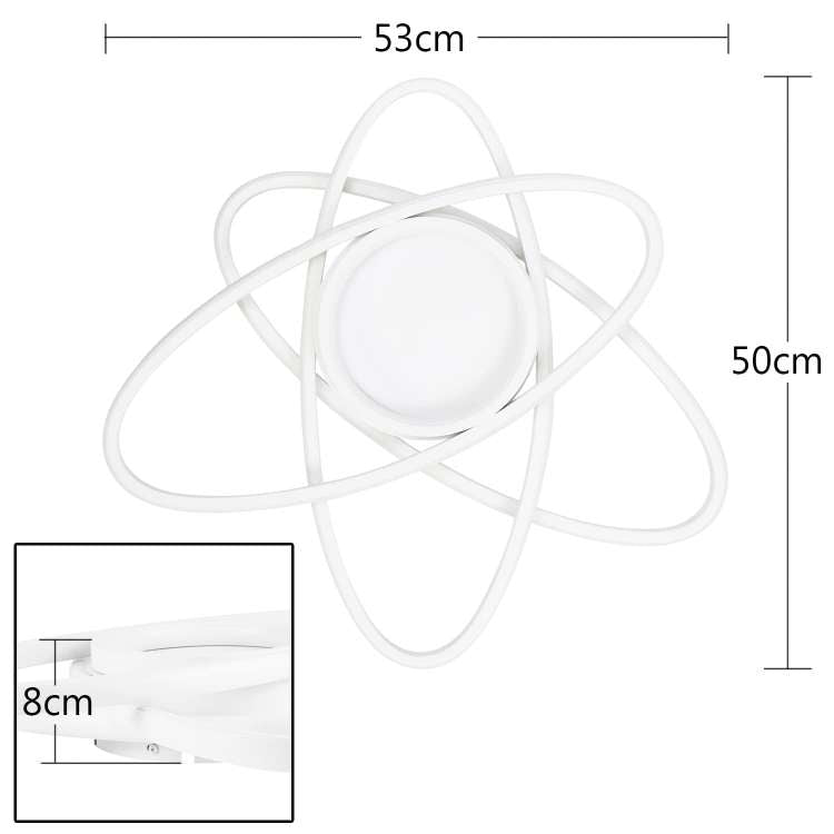 ZMH Deckenlampe LED Deckenleuchte Modern - Schlafzimmerlampe Design mit Fernbedienung 77W Dimmbar Wohnzimmerlampe Wohnzimmer K¨¹chenlampe Deckenbeleuchtung f¨¹r Schlafzimmer K¨¹che Flur B¨¹ro