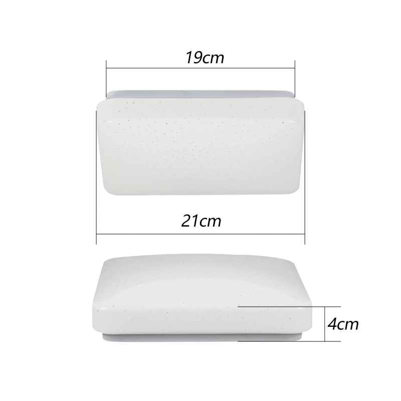 ZMH Deckenlampe LED Deckenleuchte Schlafzimmer - 21cm Schlafzimmerlampe Sternenhimmel 15W Flurlampe Quadratisch K¨¹chenlampe Neutralwei? K¨¹che Deckenbeleuchtung Sternendekor f¨¹r Flur Kinderzimmer