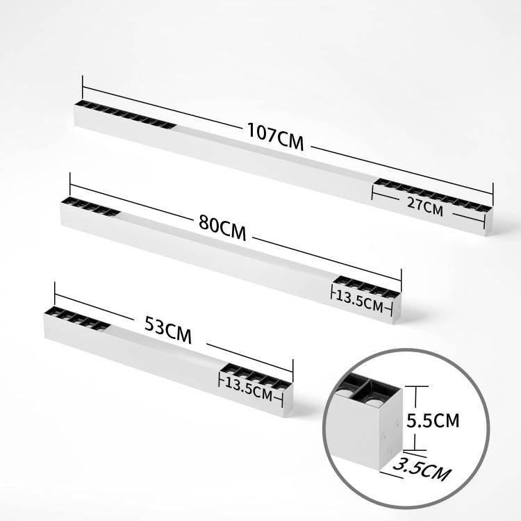 ZMH Deckenlampe LED Deckenleuchte Wohnzimmer - Deckenstrahler Küche 107/80/53.5CM Lang Wohnzimmerlampe Modern Bürolampe Decke Dimmbar mit Fernbedienung Deckenbeleuchtung für Büro Schlafzimmer