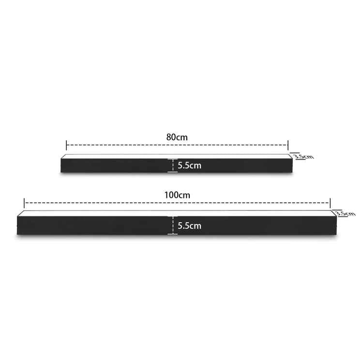 ZMH Deckenlampe LED Deckenleuchte Dimmbar - 44W Wohnzimmer Schwarz Modern B¨¹ro Deckenbeleuchtung 80CM Lang Wohnzimmerlampe mit Fernbedienung B¨¹rolampe Decke f¨¹r K¨¹che Flur Schlafzimmer