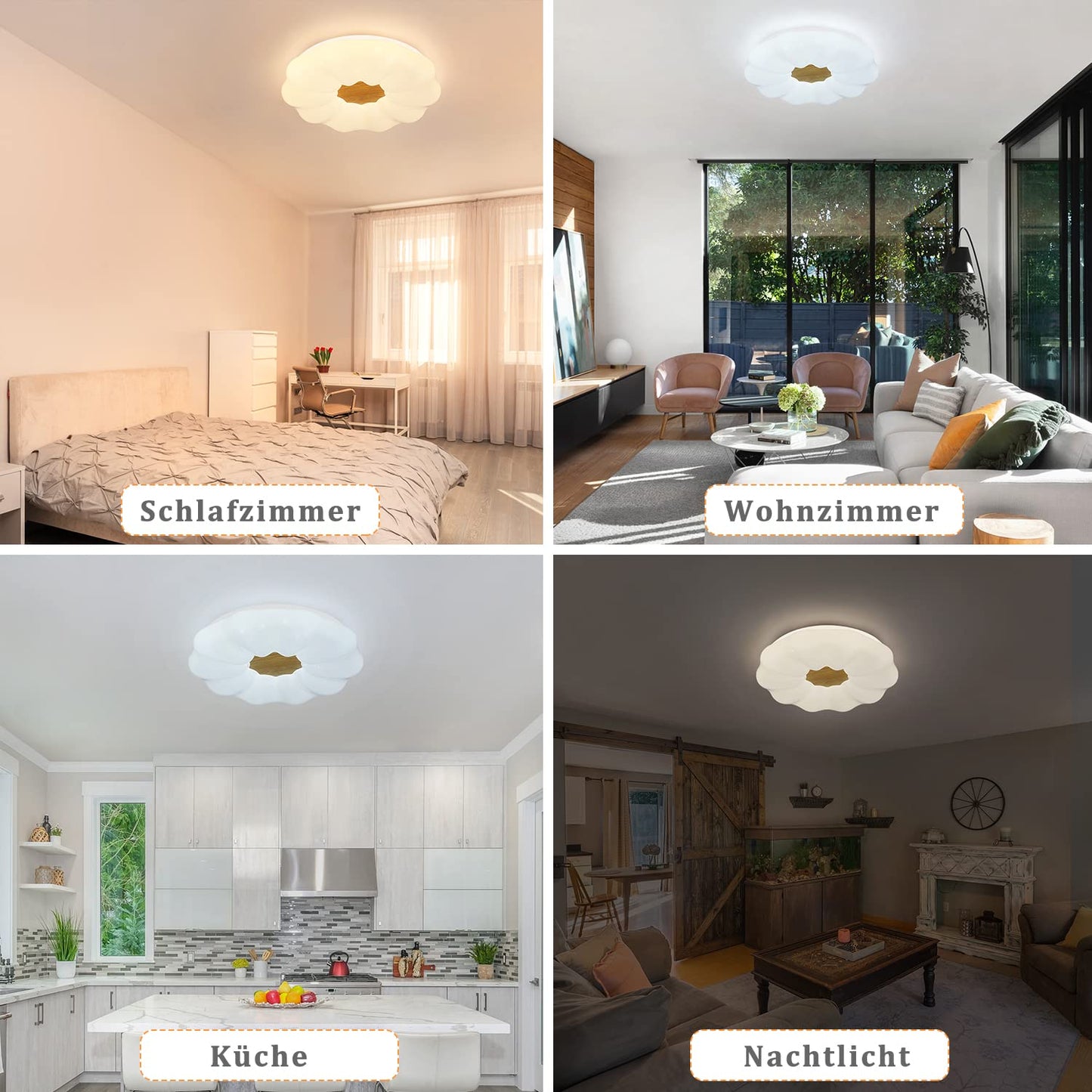 ZMH Deckenlampe LED Deckenleuchte Dimmbar - 22W Kinderzimmerlampe 40CM Rund Schlafzimmerlampe mit Fernbedienung Kinderzimmer Modern Sternenhimmel Design f¨¹r Schlafzimmer Esszimmer Flur Treppenhaus