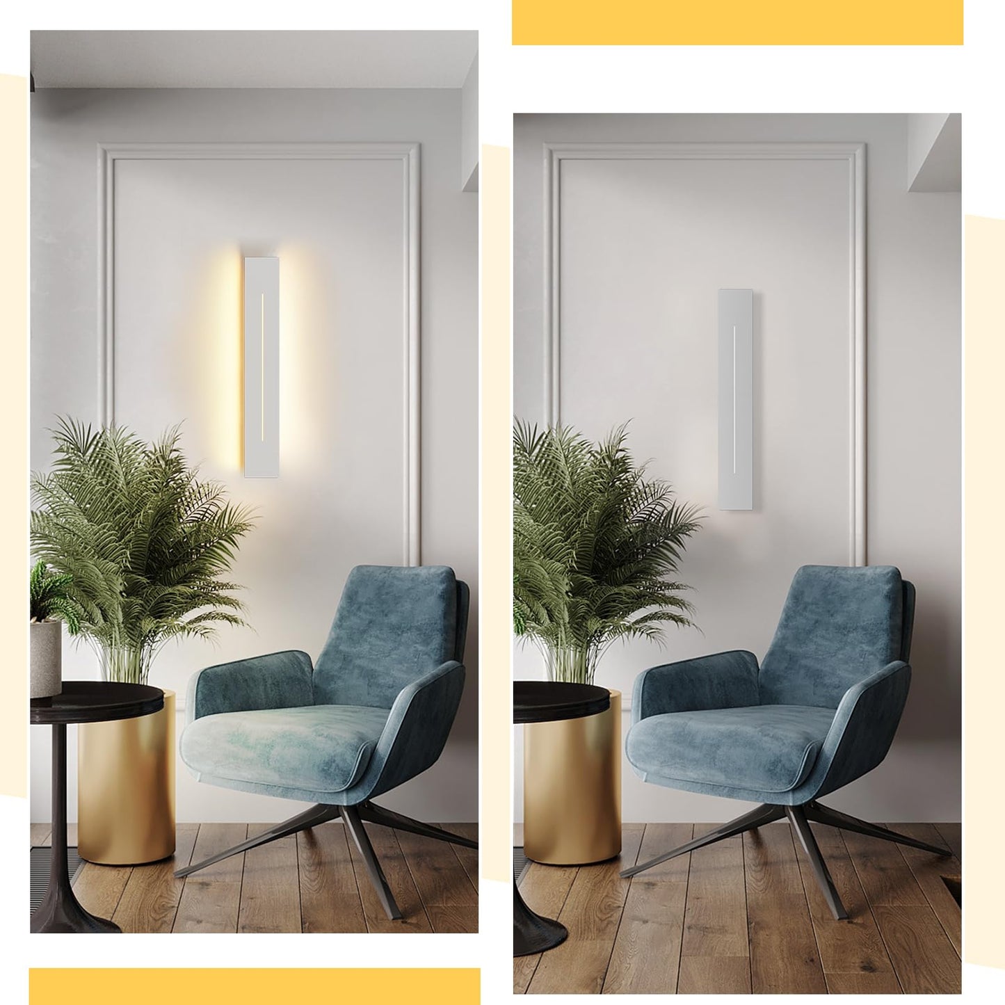 ZMH Wandleuchte Innen Wandlampe LED- 30CM Modern Flurlampe Wohnzimmerlampe Warmwei? Schlafzimmer Treppenhauslampe Wei? 8W Wandbeleuchtung f¨¹r Flur Treppenhaus Wohnzimmer Schlafzimmer