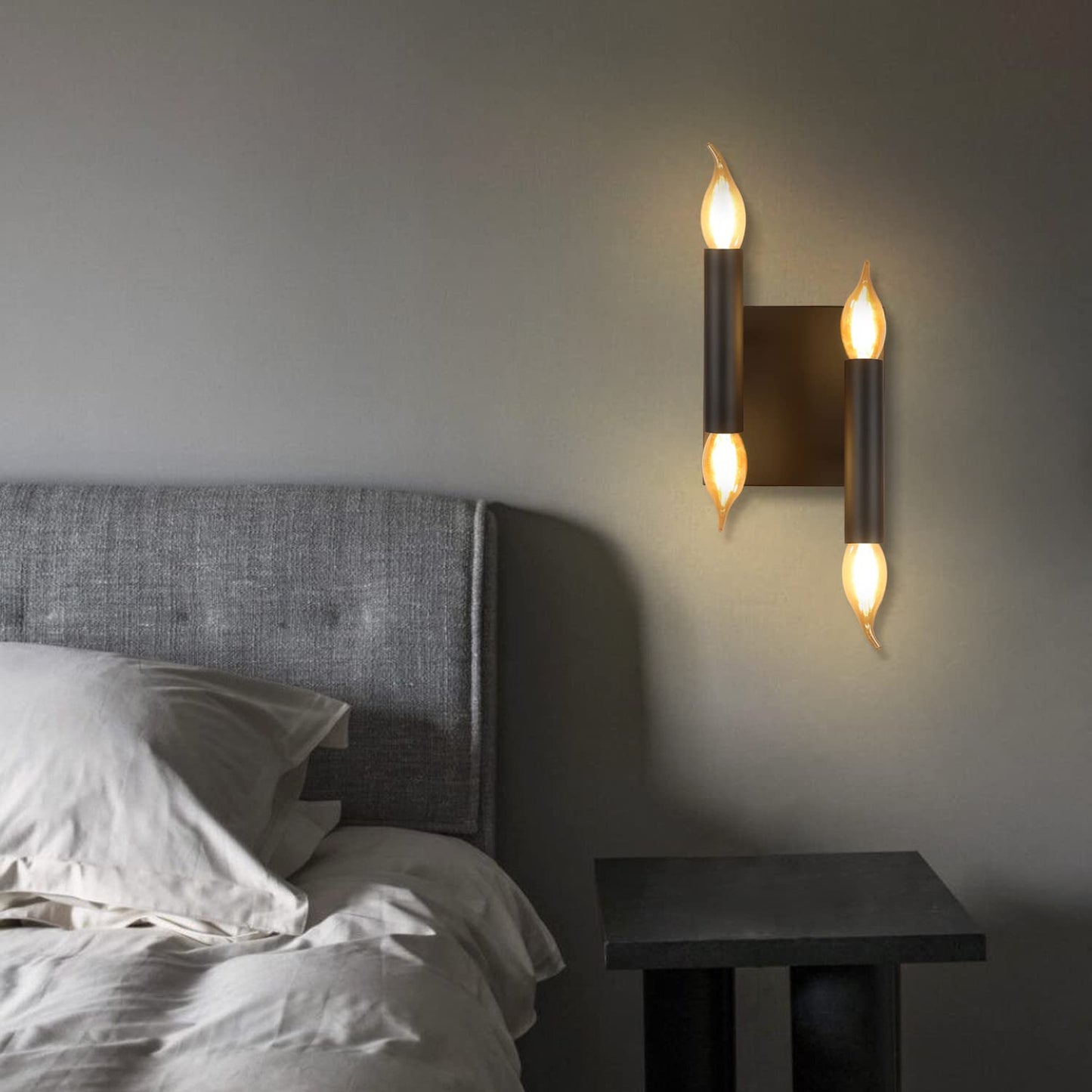 ZMH Wandleuchte innen Vintage Vandlampe Klein Spotleuchte Wandspot 4 Flammig aus Metall E14 Fassung Modern Wandstrahler f¨¹r K¨¹che Flur kinderzimmer Wohnzimmer Schlafzimmer - Ohne Leuchtmittel