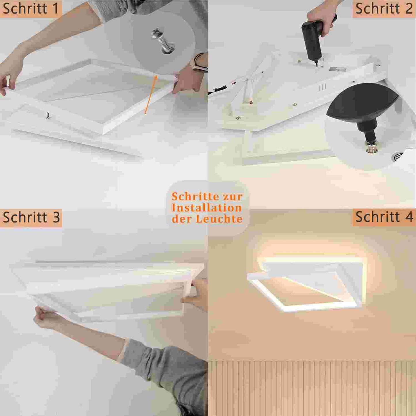 ZMH Deckenlampe Deckenleuchte LED- moderne lampen wohnzimmer 40W Schlafzimmerlampe dimmbar mit Fernbedienung Wei? Wohnzimmerlampe Design K¨¹chenlampe Deckenbeleuchtung f¨¹r K¨¹che Flur