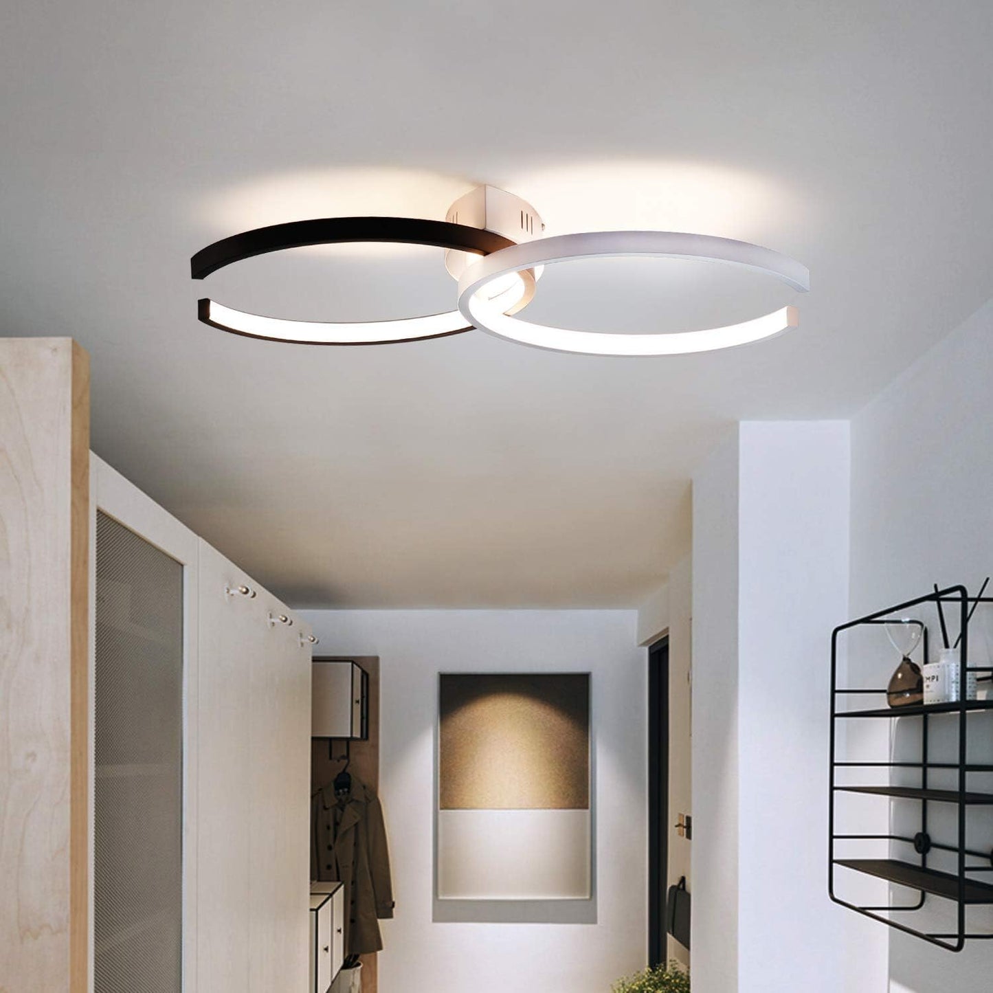 ZMH LED Deckenleuchte Wohnzimmer Deckenlampe Modern Schlafzimmer 54cm 37W Dimmbar mit Fernbedienung Wohnzimmerlampe aus Metall Design Schlafzimmerlampe f¨¹r Esszimmer Arbeitszimmer