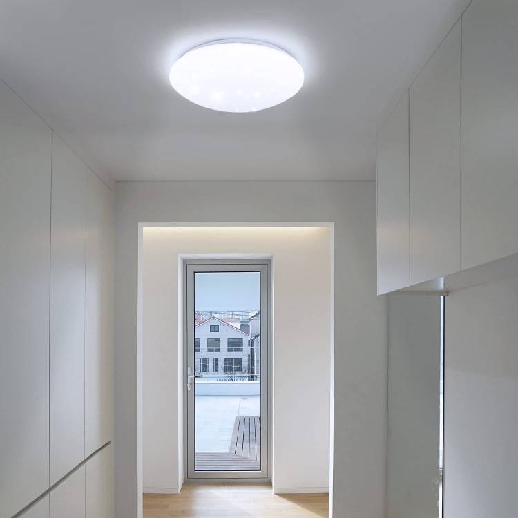 ZMH Deckenlampe LED Deckenleuchte Schlafzimmer - 37W Schlafzimmerlampe Sternenhimmel Dimmbar mit Fernbedienung ?30cm K¨¹chenlampe Deckenbeleuchtung Rund Flurlampe f¨¹r Kinderzimmer K¨¹che Flur Wohnzimmer