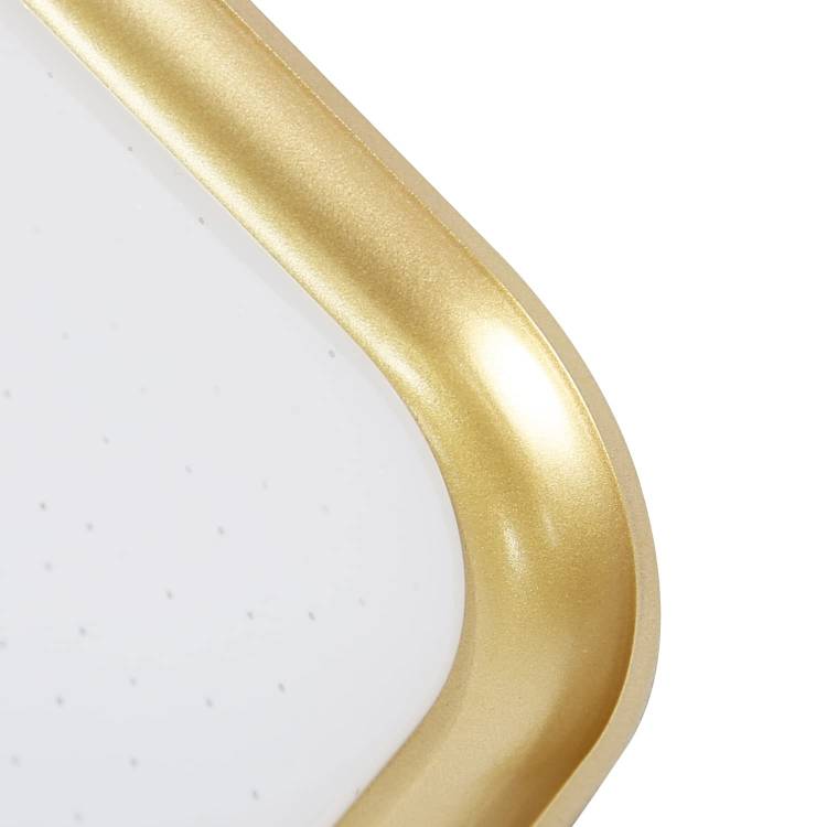 ZMH Deckenlampe LED Deckenleuchte Wohnzimmer - 40cm Wohnzimmerlampe Dimmbar mit Fernbedienung 44W Schlafzimmerlampe Schwarz Gold Schlafzimmer Deckenbeleuchtung Modern Quadratisch f¨¹r K¨¹che Flur