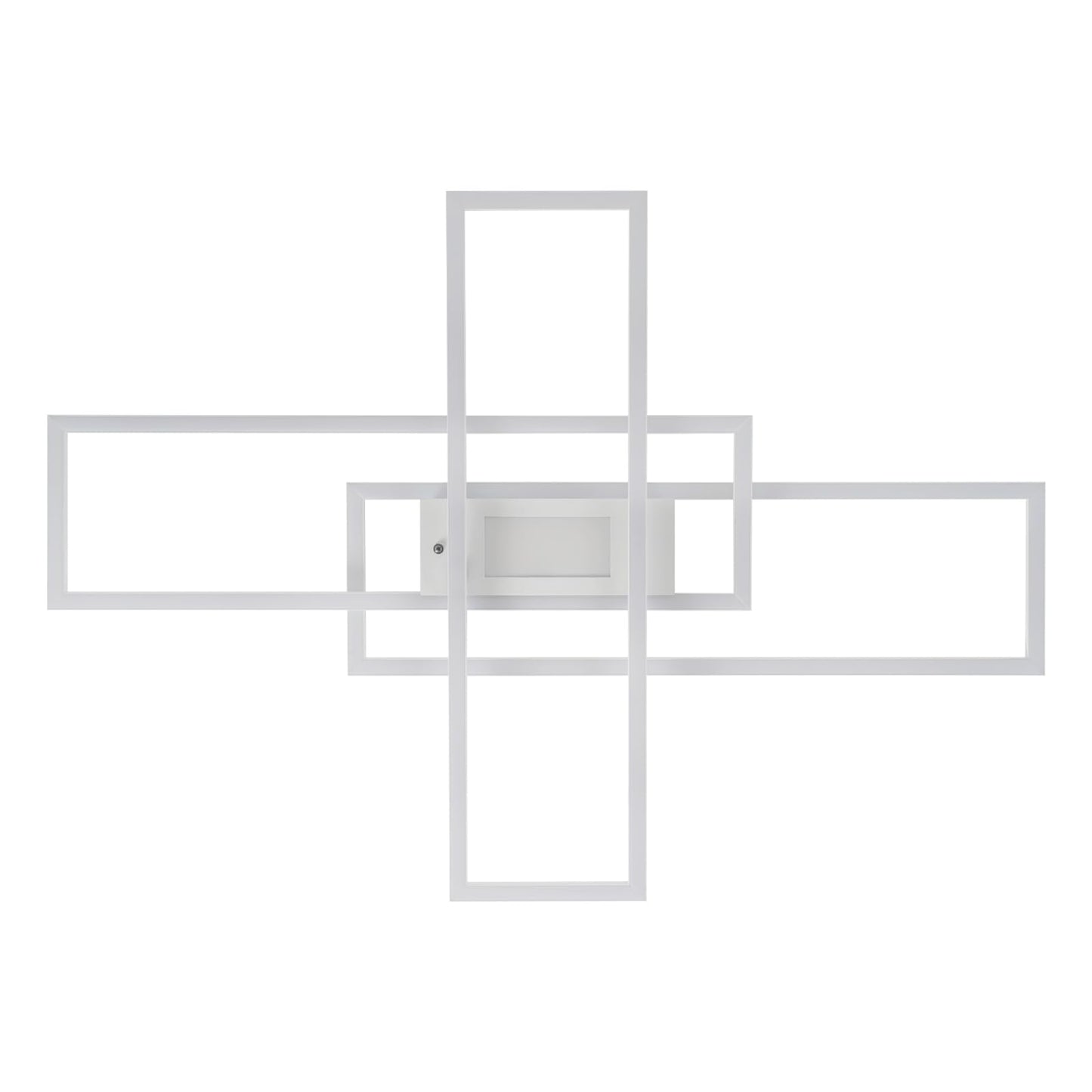 ZMH Deckenlampe LED Deckenleuchte Wohnzimmer - Dimmbar Wohnzimmerlampe 50W Modern Design mit Fernbedienung aus Metall Deckenbeleuchtung f¨¹r Esszimmer K¨¹che Jugendzimmer Schlafzimmer/Wei?