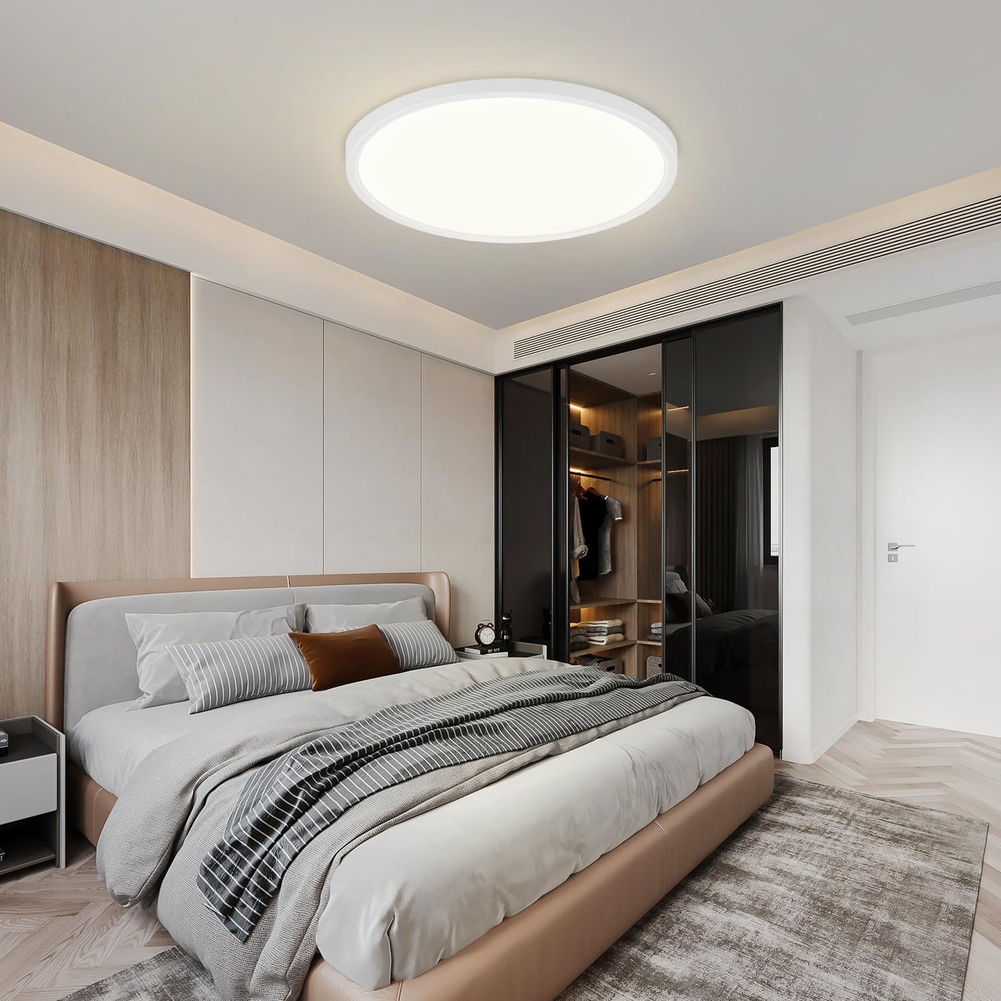 ZMH Deckenlampe LED Deckenleuchte Badezimmer - ?30cm Schlafzimmerlampe Flach K¨¹chenlampe 4000K Badezimmerlampe 18W Schlafzimmer Deckenbeleuchtung Badlampe IP44 Flurlampe Rund f¨¹r K¨¹che Flur Bad