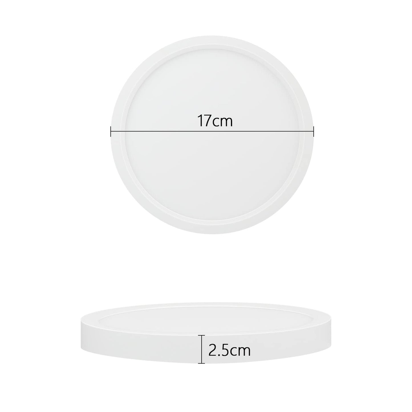ZMH Deckenlampe LED Deckenleuchte Flach - Flurlampe 8W Badlampe Rund Flur Deckenbeleuchtung Warmewei? Schlafzimmerlampe Klein Badezimmerlampe IP44 K¨¹chenlampe ?17cm f¨¹r Schlafzimmer Badezimmer K¨¹che