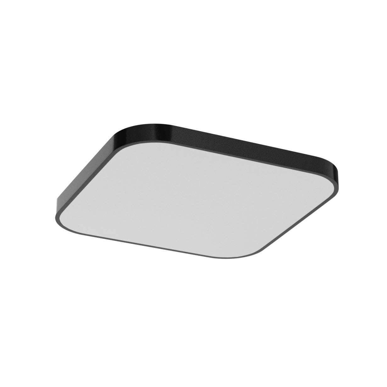ZMH Deckenlampe LED Deckenleuchte Schlafzimmer - Schlafzimmerlampe Flach 27cm K¨¹chenlampe Schwarz Dimmbar mit Fernbedienung Bad Deckenbeleuchtung Eckig Badlampe IP44 15W f¨¹r K¨¹che Flur Badezimmer