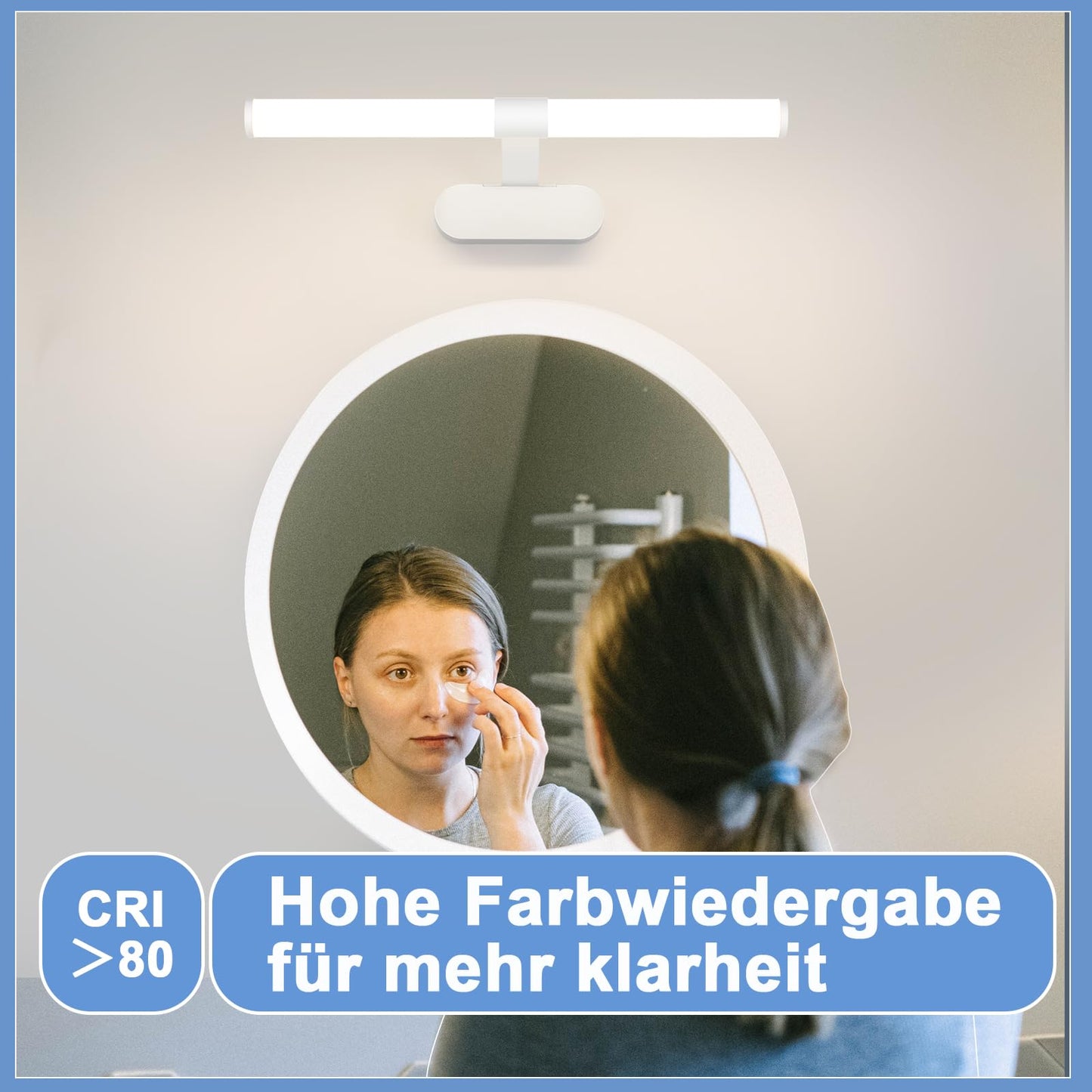 ZMH LED Spiegelleuchte Bad 40CM - Spiegellampe Badezimmer 6W Badleuchte Wand Wasserdicht IP44 Wandlampe Modern Neutralwei? 4000K Badlampe Wei? Wandleuchte f¨¹r Keller K¨¹che Badschrank