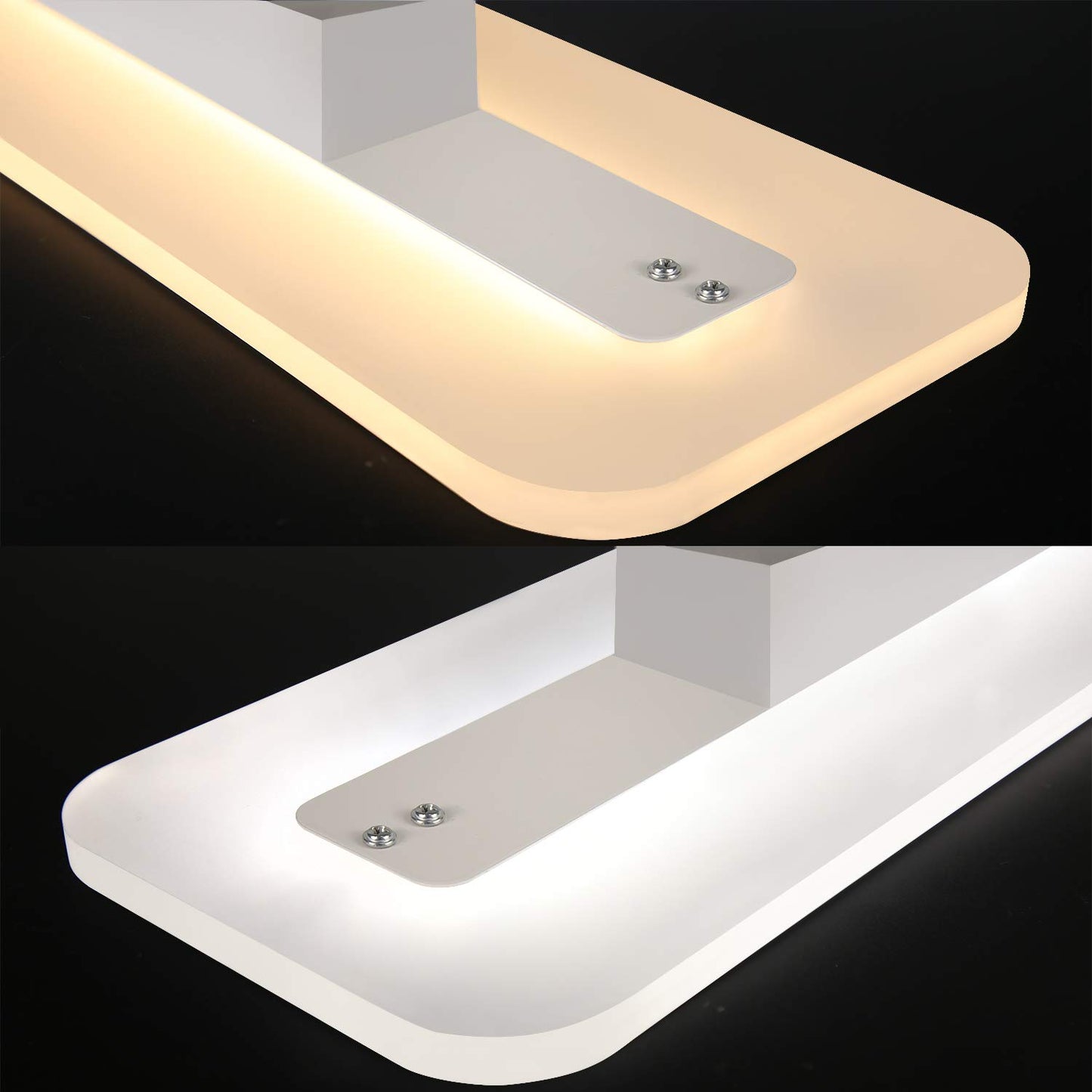 ZMH LED Deckenleuchte Deckenlampe Panel - Wohnzimmerlampe Dimmbar 60CM B¨¹rolampe Modern mit Fernbedienung Schlafzimmerlampe Flach K¨¹chenlampe Acryl Wei? Lang f¨¹r Flur Wohnzimmer Schlafzimmer B¨¹ro