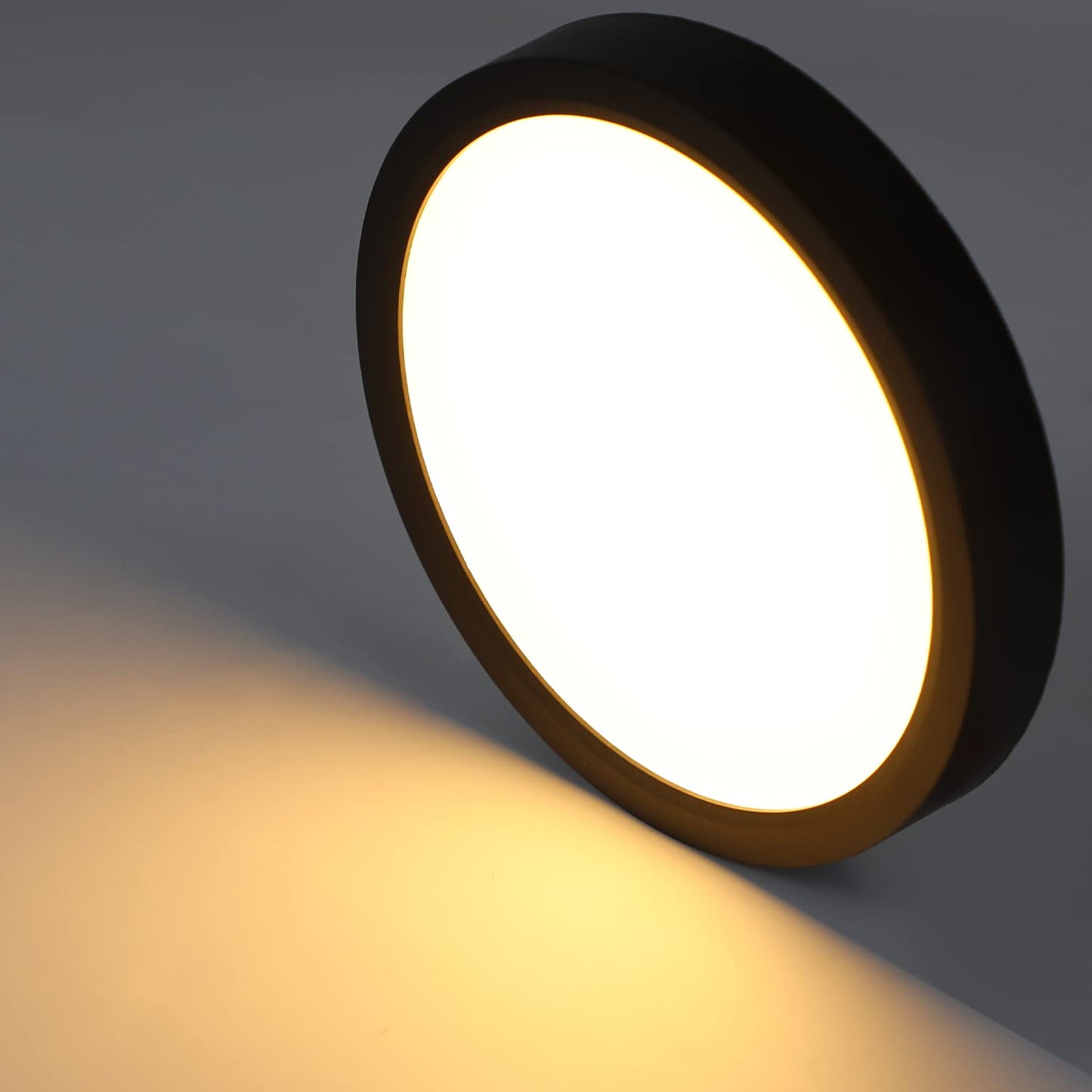 ZMH Deckenlampe LED Deckenleuchte Flach - K¨¹chenlampe Schwarz 8W Badezimmerlampe Rund K¨¹che Deckenbeleuchtung 3000K Schlafzimmerlampe Klein Badlampe IP44 Flurlampe ?17cm f¨¹r Schlafzimmer Bad Flur
