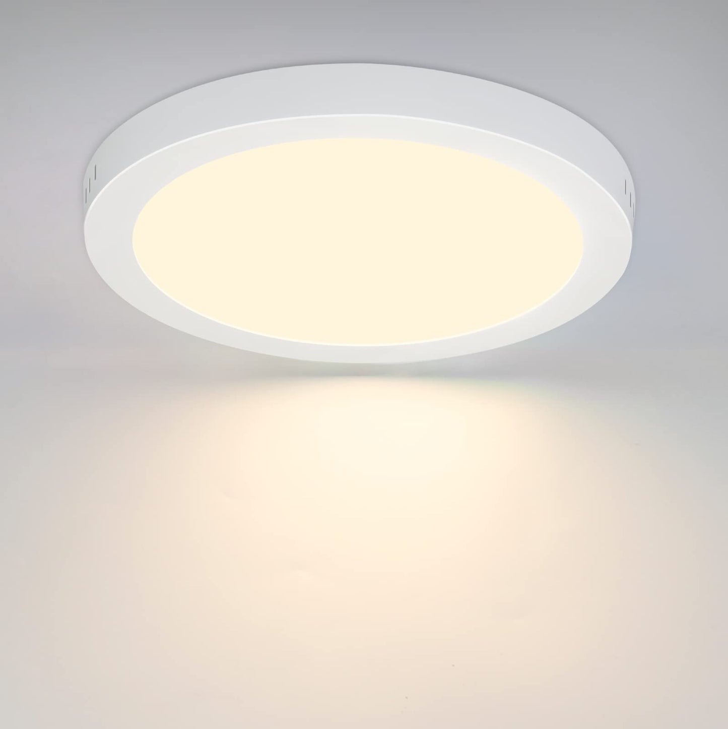 ZMH LED Deckenleuchte Rund Flurlampe 18W - LEDeckenlampe Flach 3000K Modern Badezimmerlampe Wei? IP44 Wasserfest Warmwei? ?23CM f¨¹r K¨¹che B¨¹ro Wohnzimmer Kinderzimmer Schlafzimmer