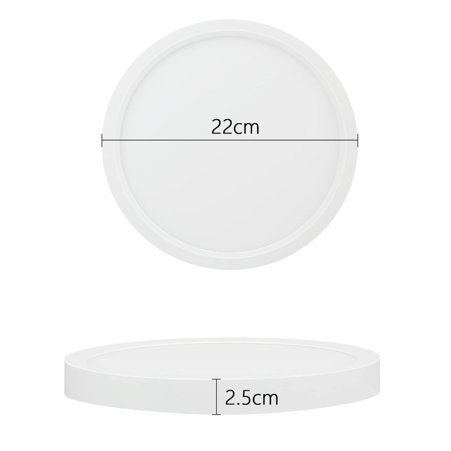 ZMH Deckenlampe LED Deckenleuchte Flach - 3ER Badlampe 15W Warmwei? ?22cm Badezimmer Deckenbeleuchtung Schlafzimmerlampe IP44 Wasserdicht Badezimmerlampe Rund Flurlampe f¨¹r Bad Schlafzimmer K¨¹che