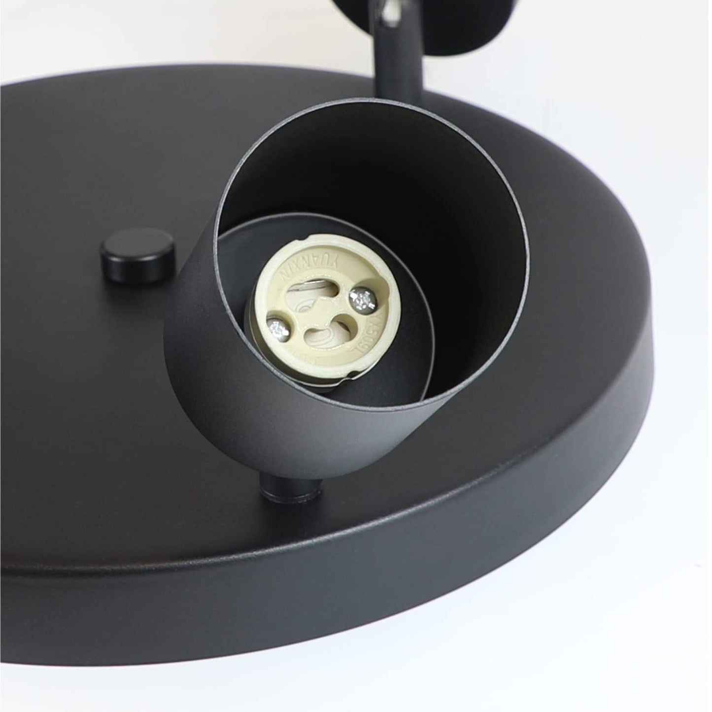 ZMH LED Deckenleuchte Schwarz Deckenstrahler - Deckenlampe 3 Flammig Rund Deckenspots GU10 Strahler Metall K¨¹chenlampe Schwenkbar 350¡ã Spotleuchte f¨¹r Wohnzimmer Schlafzimmer K¨¹che Flur - Ohne Birne