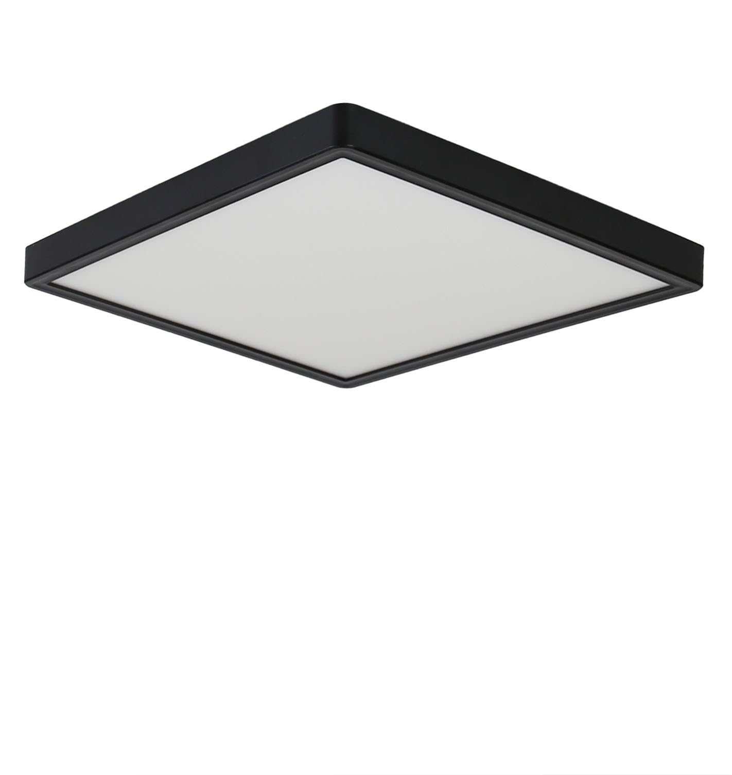 ZMH Deckenlampe LED Deckenleuchte Flach - Schlafzimmerlampe Schwarz Badezimmerlampe 23CM Deckenbeleuchtung Schlafzimmer 18W K¨¹chenlampe Eckig Badlampe Decke Flurlampe 4000K f¨¹r Bad K¨¹che Flur