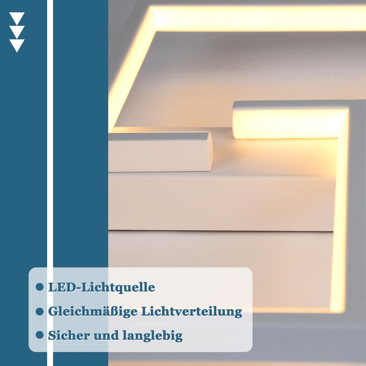 ZMH Deckenlampe LED Deckenleuchte Modern Klein Flurlampe 19W 30CM K¨¹chenlampe Wei?e Schlafzimmerlampe Warmwei? 3000K Geometrie Design f¨¹r Innen Flur Schlafzimmer K¨¹che Wohnzimmer Studio