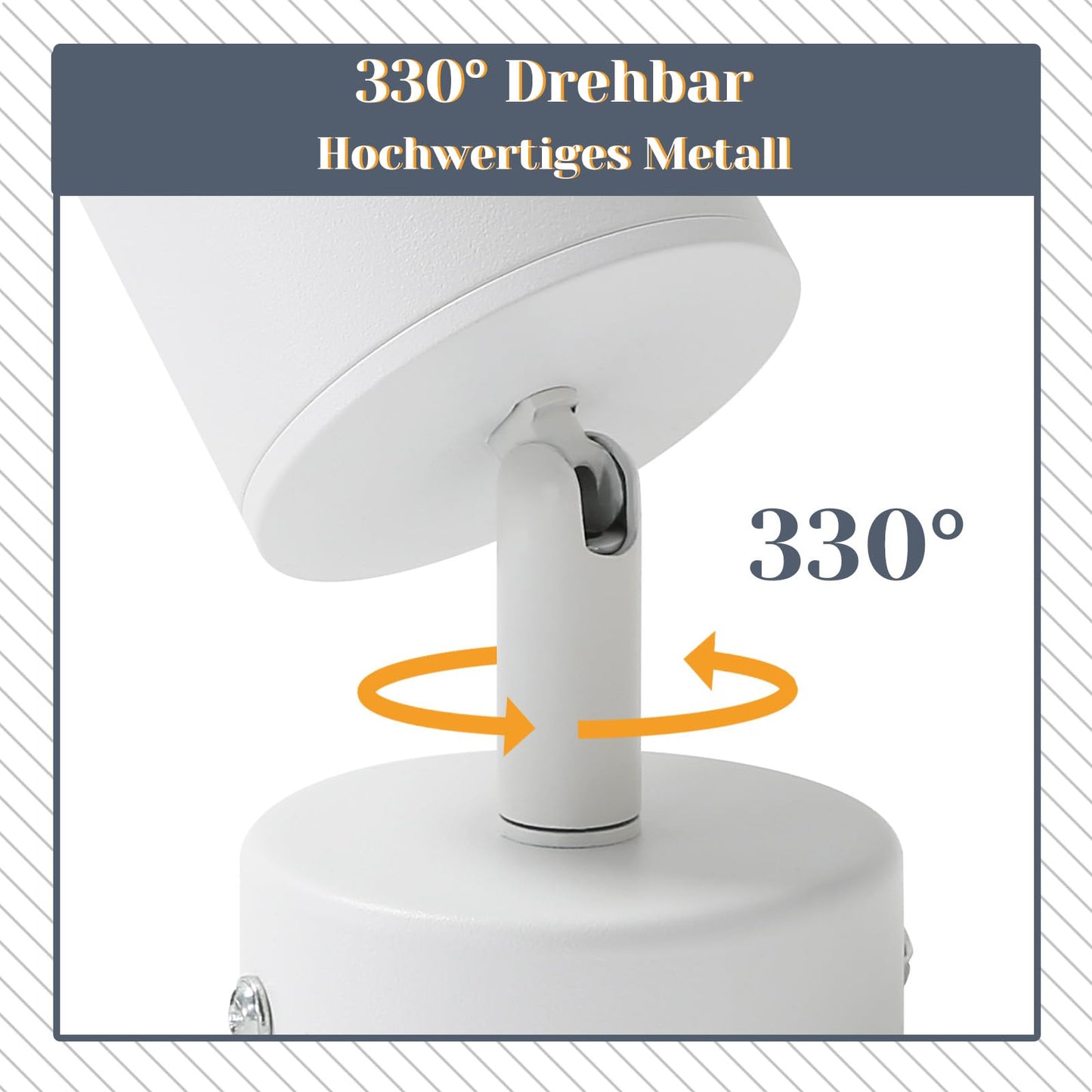 ZMH LED Deckenleuchte Wei? Deckenstrahler: GU10 Deckenlampe Spots 1 Flammig 330¡ãSchwenkbar Deckenspots Modern Flurlampe Industrial Wandstrahler f¨¹r Wohnzimmer Schlafzimmer K¨¹che Ohne Leuchtmittel