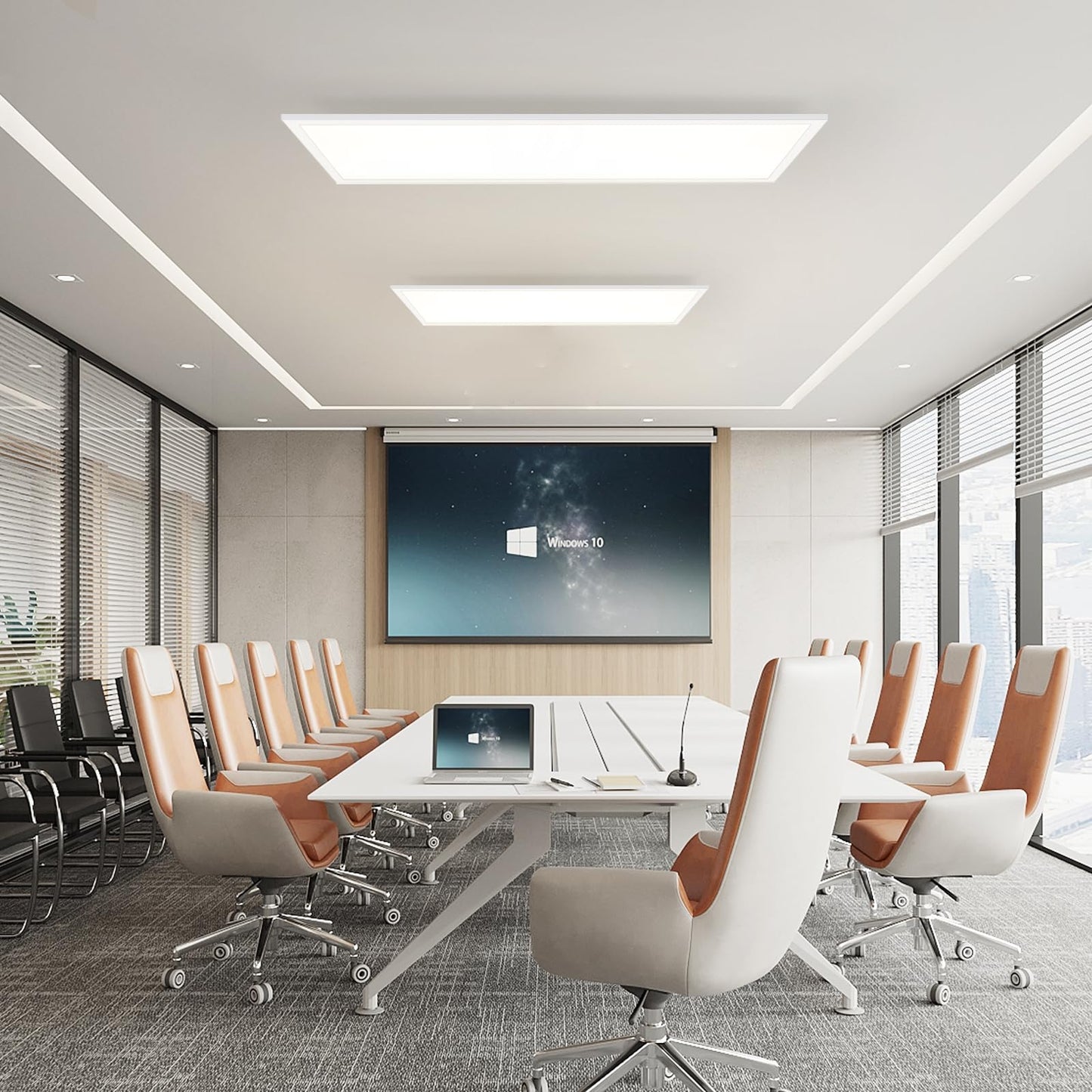 ZMH Deckenlampe LED Deckenleuchte Flach - Dimmbar Wohnzimmer Schlafzimmer K¨¹che Panel Wohnzimmerlampe Gro? 48W 120 * 30CM K¨¹chenlampe Flur Lang Rechteckig Deckenpanel B¨¹ro mit Fernbedienung
